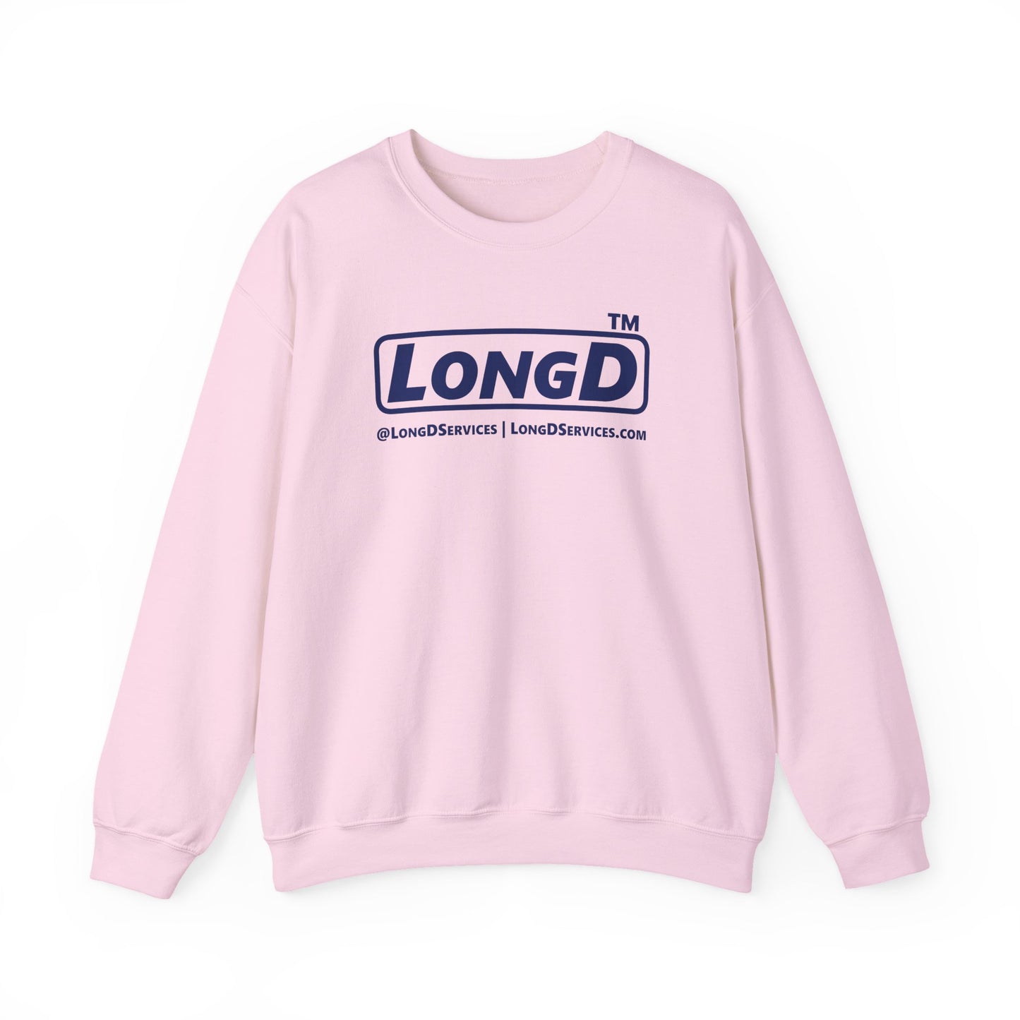 LongD Tag-domain positive official basic logo crewneck sweatshirt
