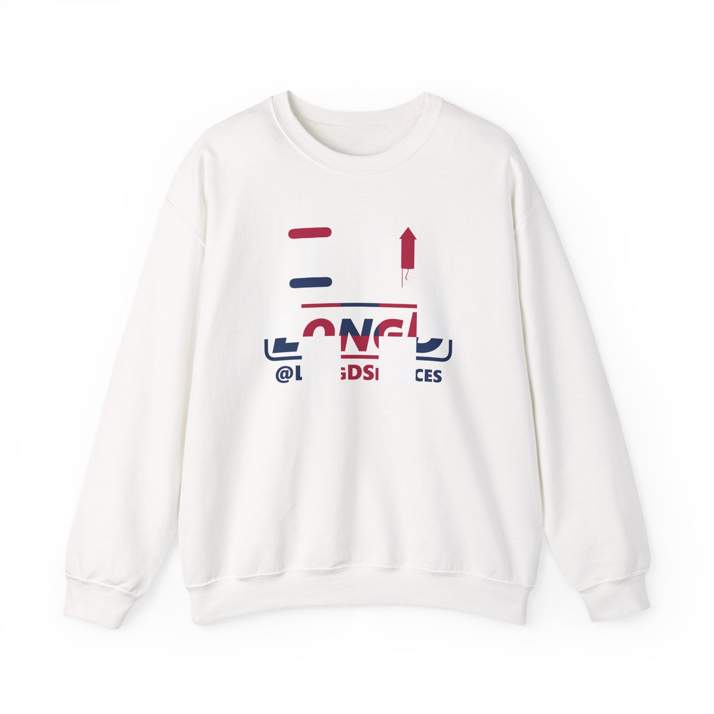 I firecracker LongD positive 2x5 tag logo crewneck sweatshirt