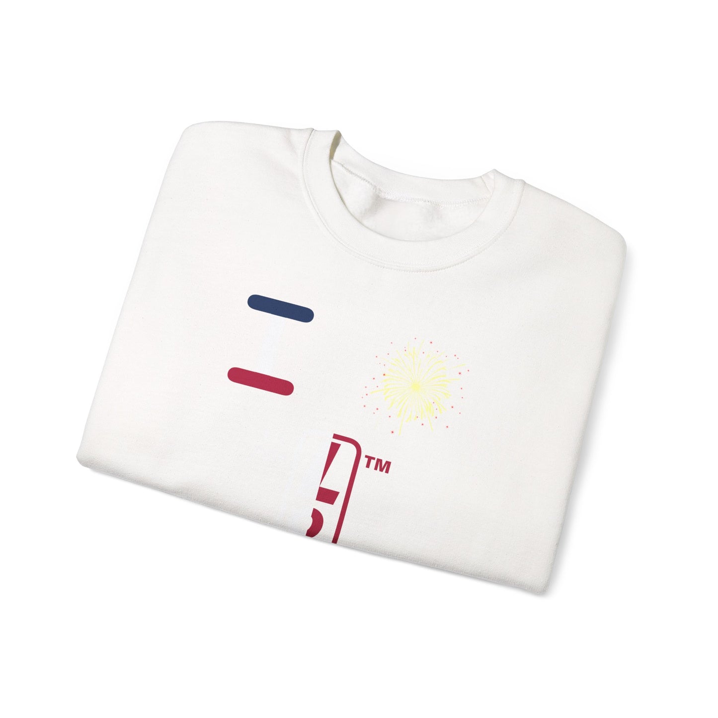 I Burst LongD positive quarters tag upright logo crewneck sweatshirt