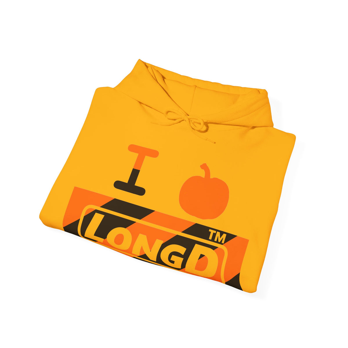 I pumpkin LongD Chicago negative diagonal 6-striped logo hoodie