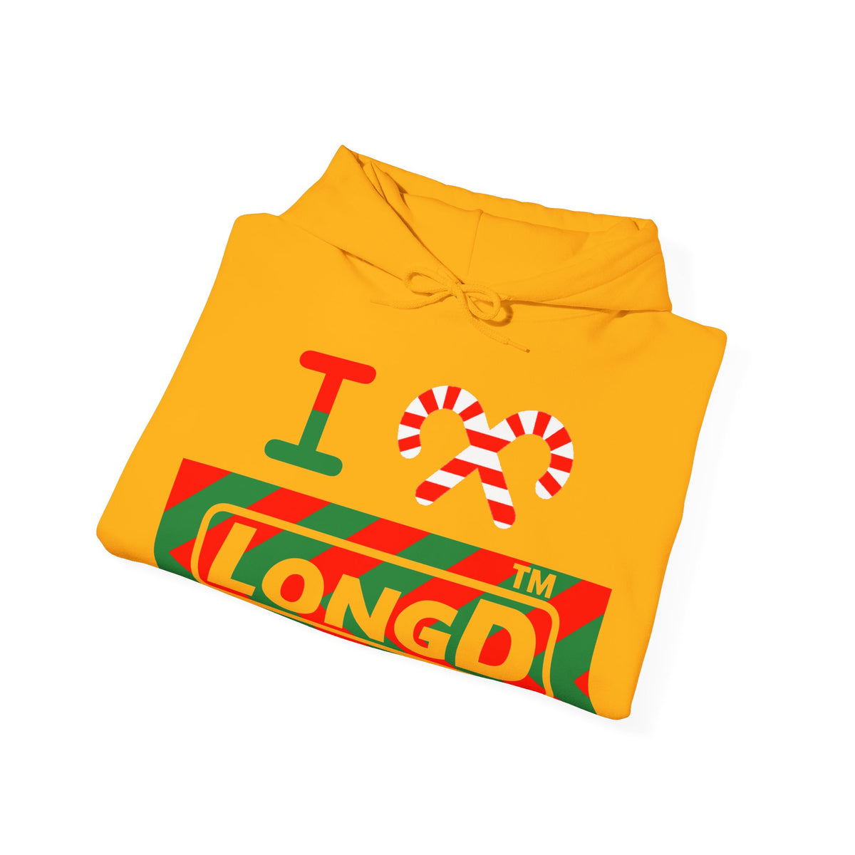 I candy cane LongD Tag negative leftward chevron logo hoodie