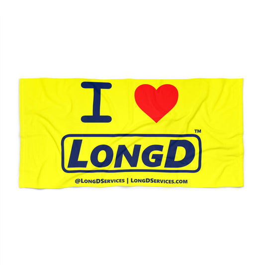 I Luv LongD Beach Towel