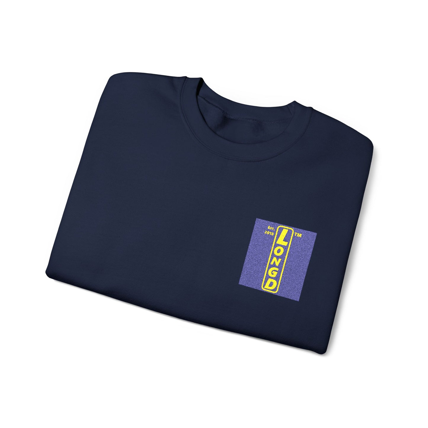 Embroidered Unisex Heavy Blend™ Crewneck Sweatshirt reverse logo upright