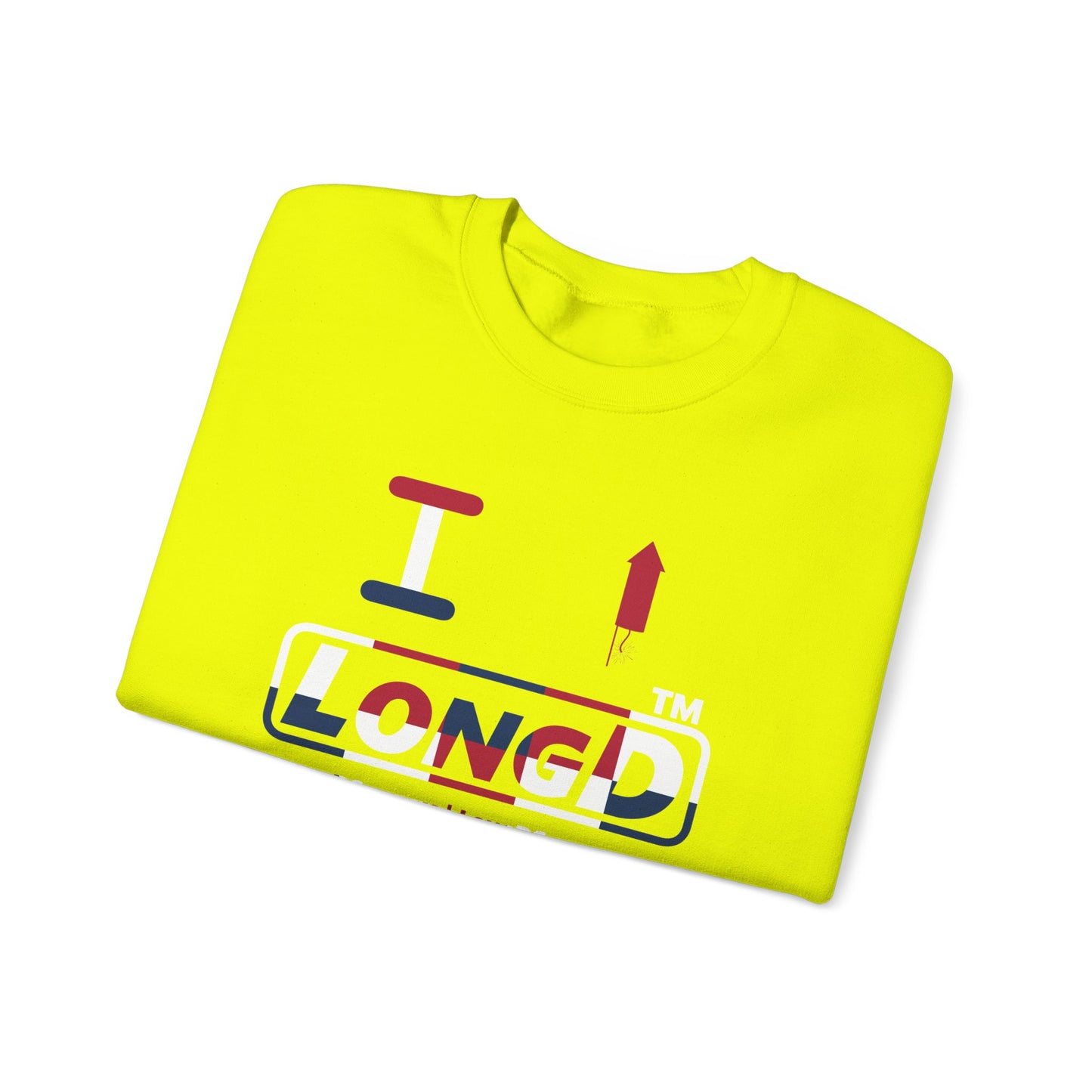 I firecracker LongD positive 2x5 tag-domain logo crewneck sweatshirt