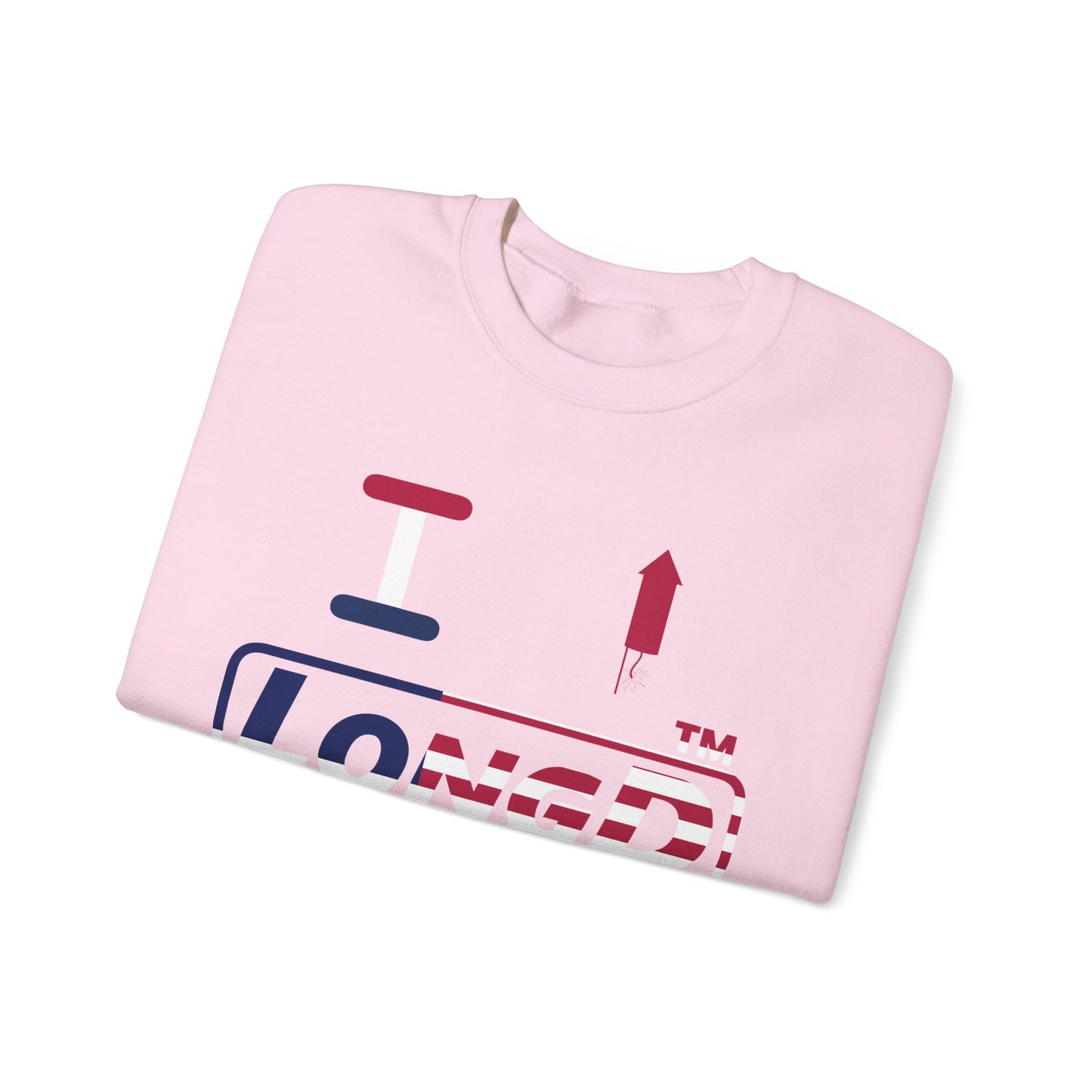 I firecracker LongD positive flag Chicago logo crewneck sweatshirt