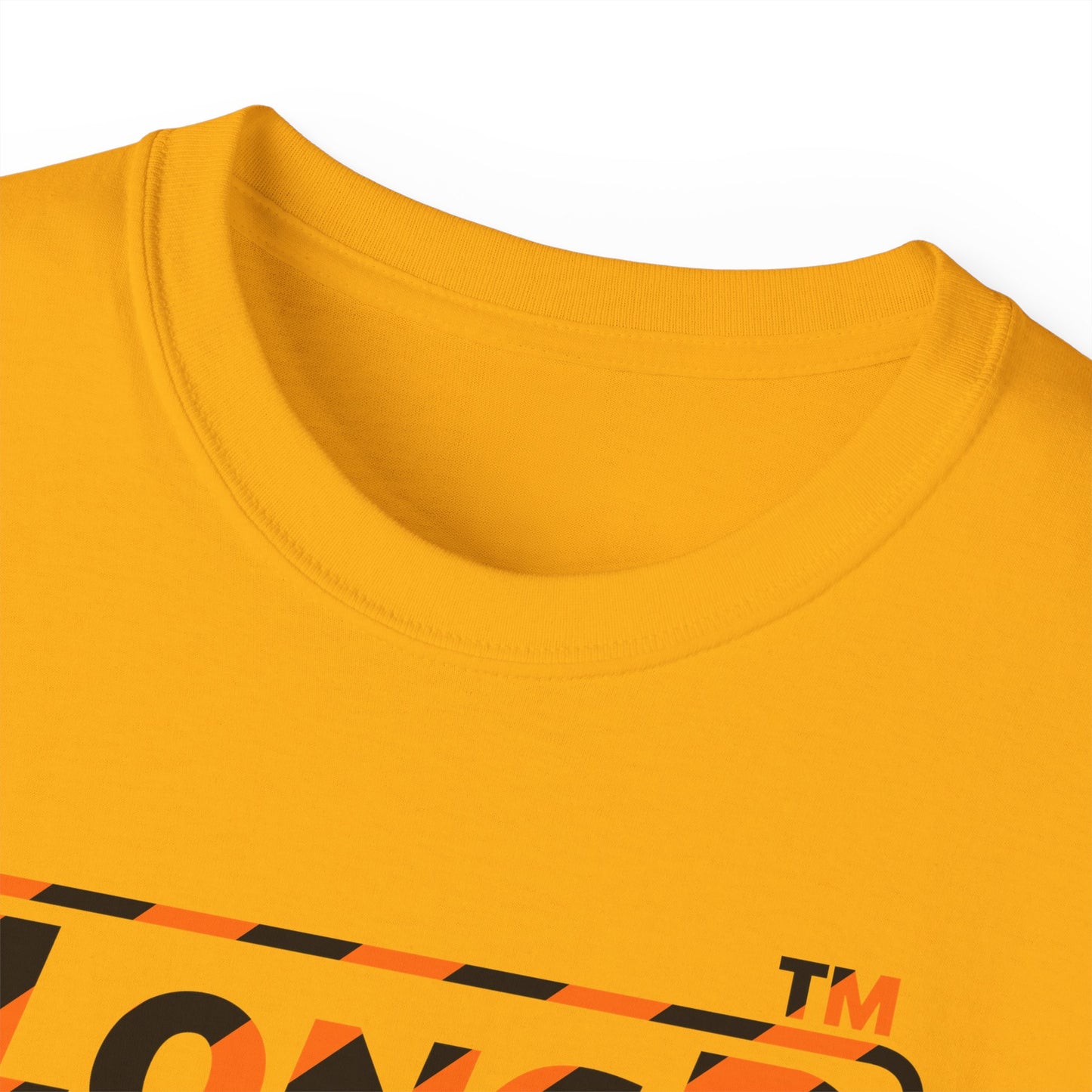 LongD Chicago positive 12-striped 4-print logo (Halloween colors) cotton tee