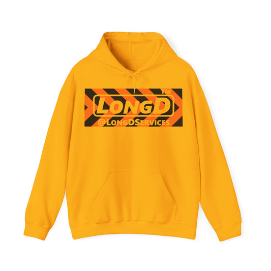 LongD Tag negative forward chevron logo (Halloween colors) hoodie