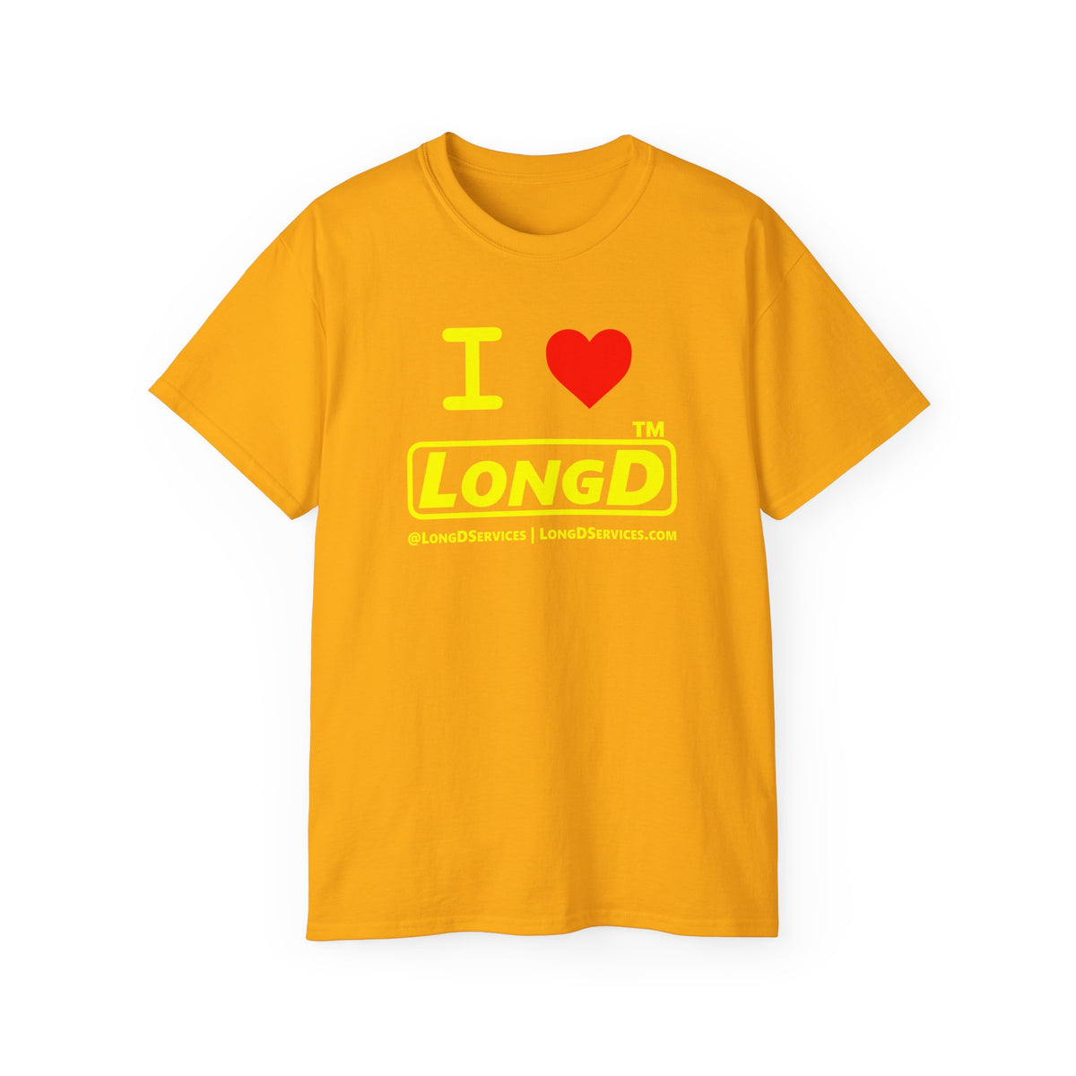 I Luv LongD Tag-domain positive alternate basic logo cotton tee