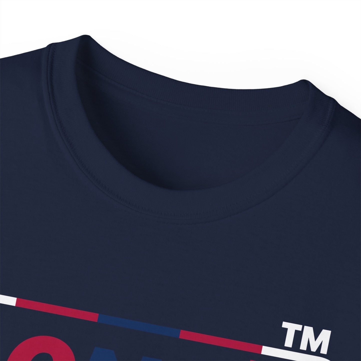 LongD positive 2x5 front-back Chicago logo cotton tee (patriotic colors)