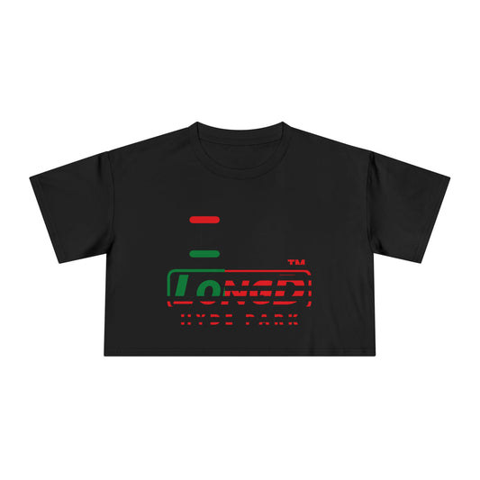 I fist LongD positive flag Hyde Park logo crop tee
