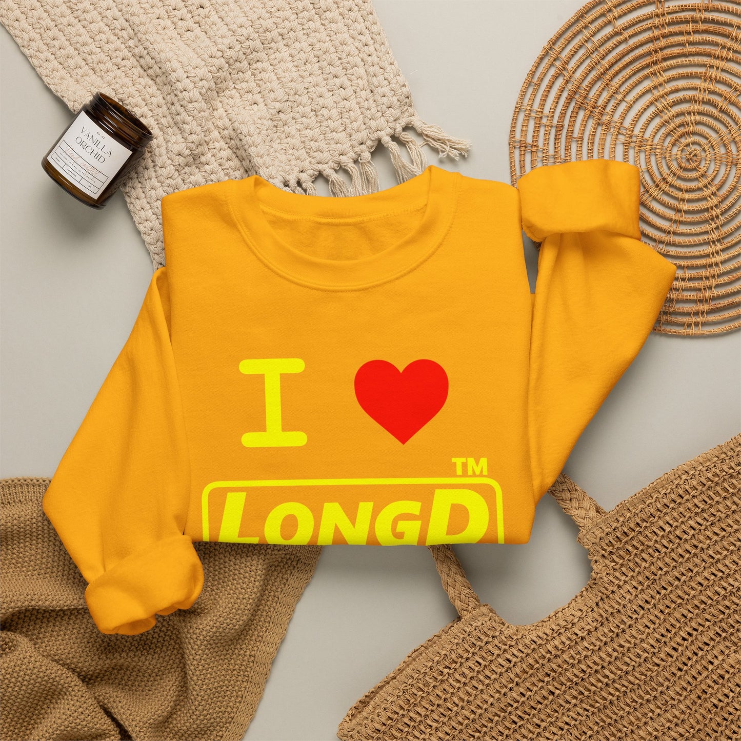 I Luv LongD Tag-domain positive alternate basic logo crewneck sweatshirt