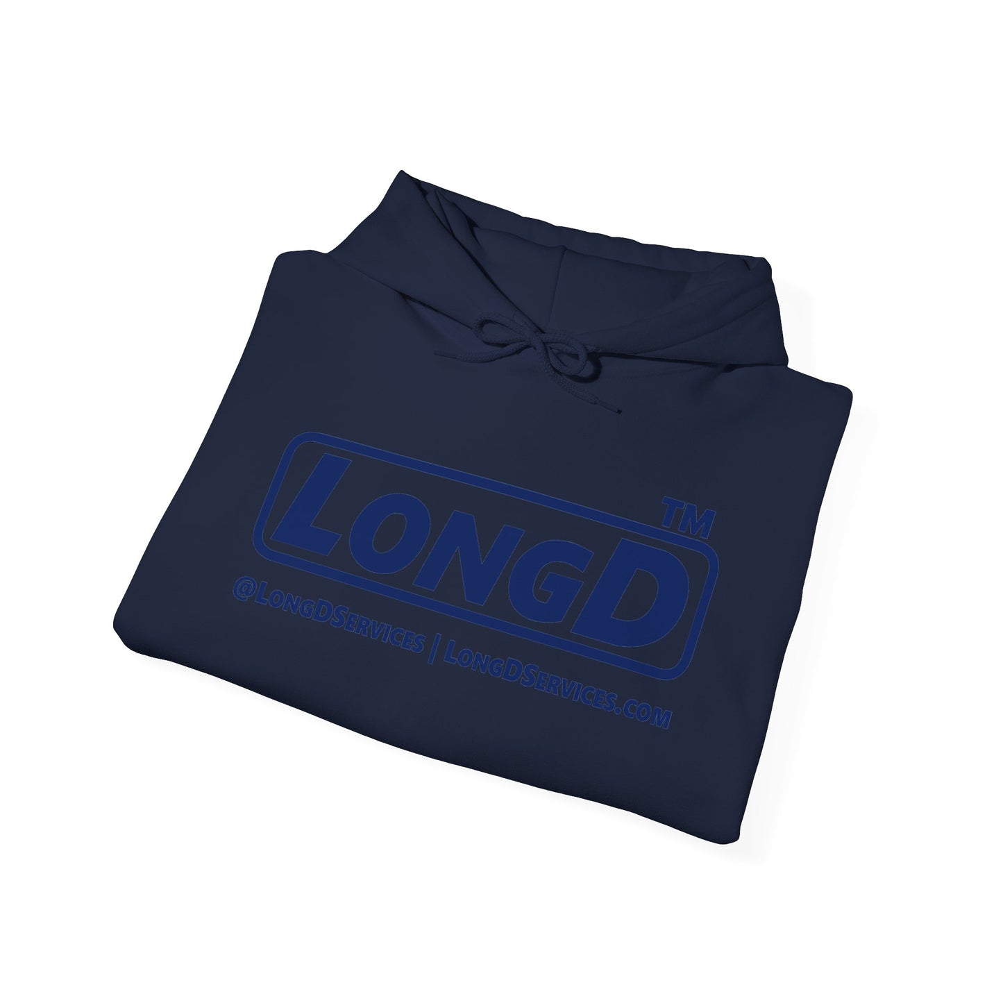 LongD Tag-domain positive official basic logo hoodie