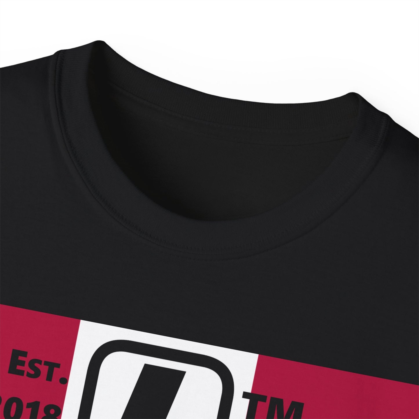 LongD cotton tee negative 4x3 Chicago upright logo (Patriotic colors)