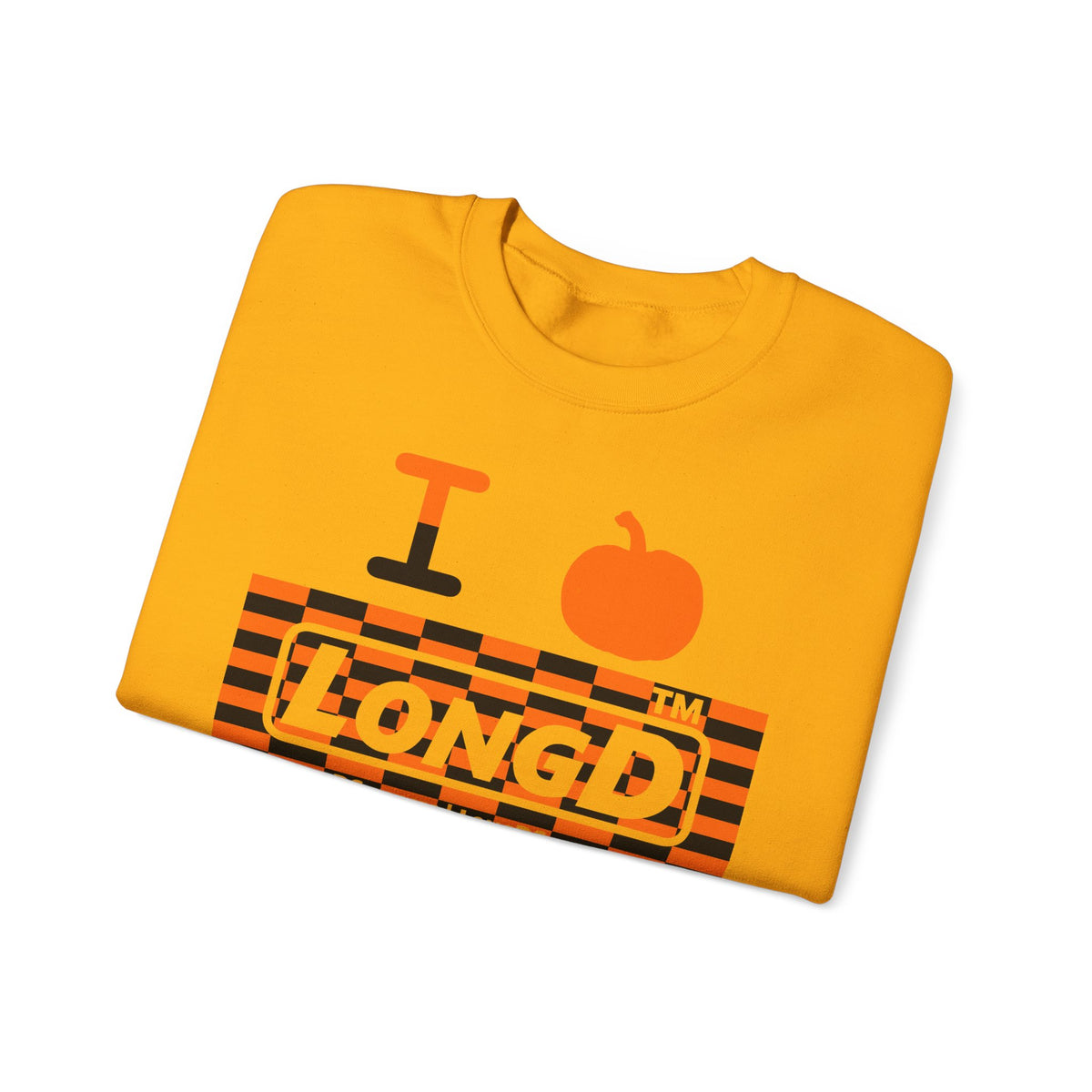 I pumpkin LongD Tag-domain negative tiled logo crewneck sweatshirt