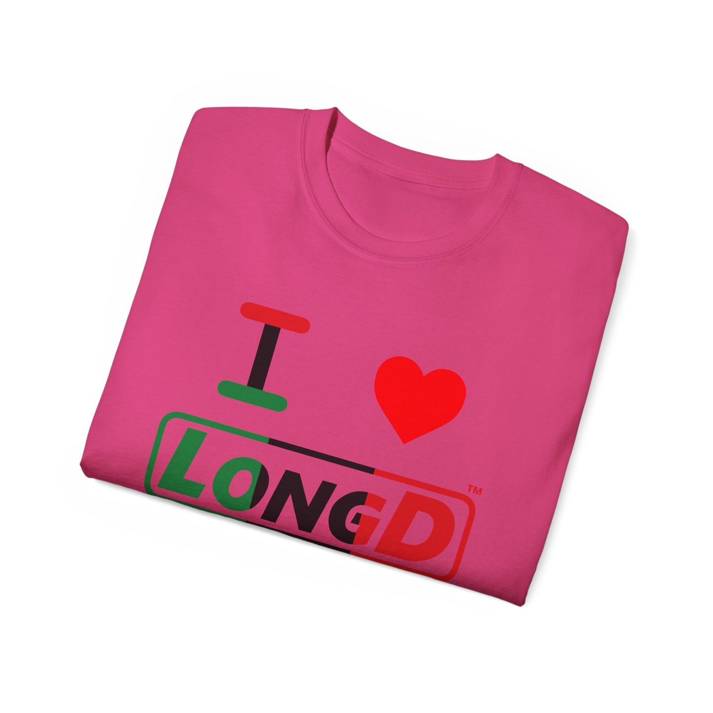 I Luv LongD® Logo Cotton Tee Juneteenth positive thirds text