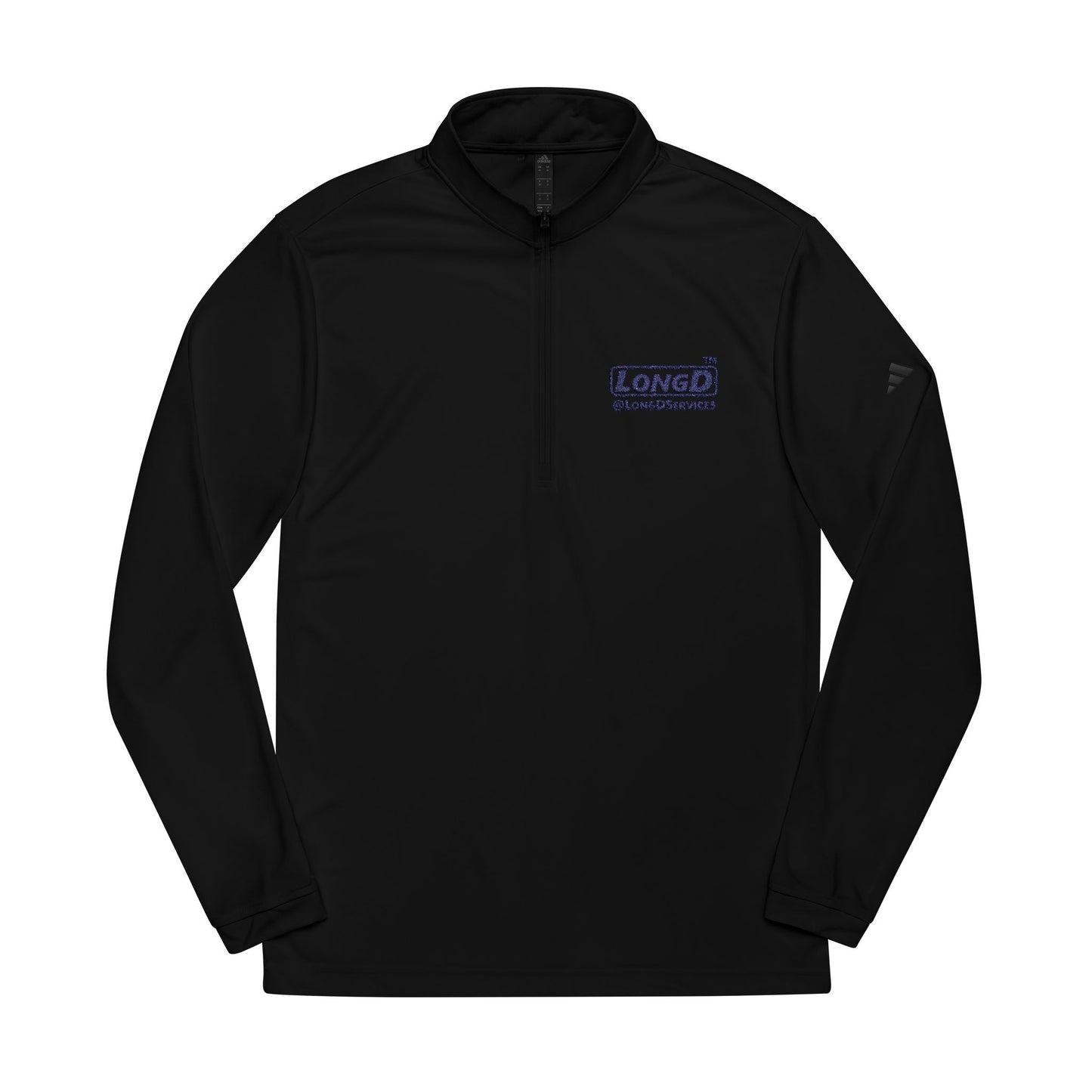 Embroidered adidas® Quarter-Zip Pullover official basic logo