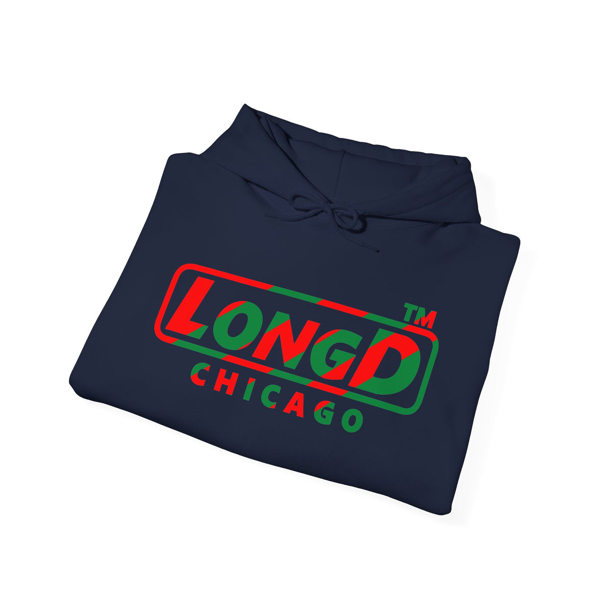 LongD Chicago positive pixel-weighted 6-striped logo (Xmas colors) hoodie