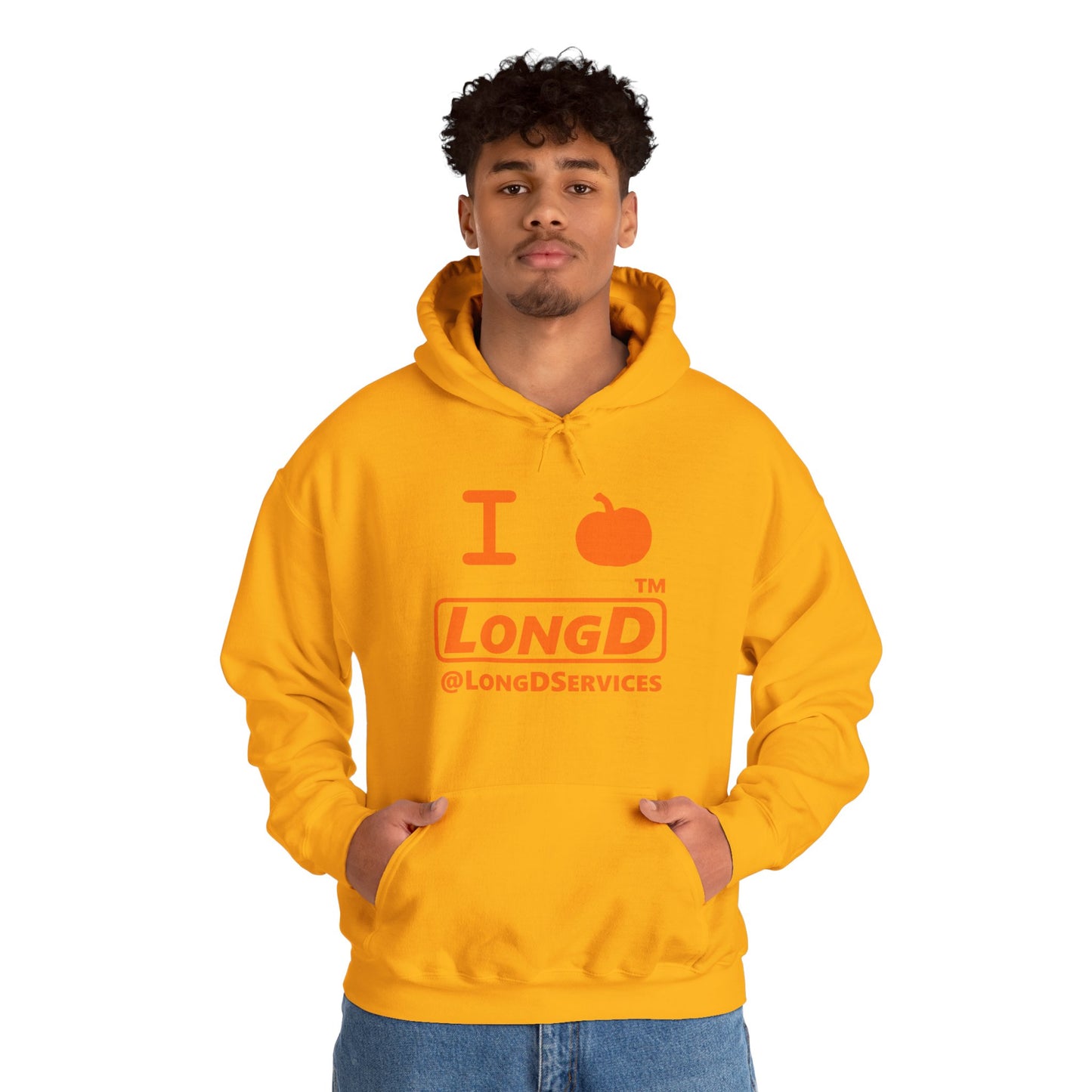 I Pumpkin LongD® Logo Hoodie orange basic tag logo