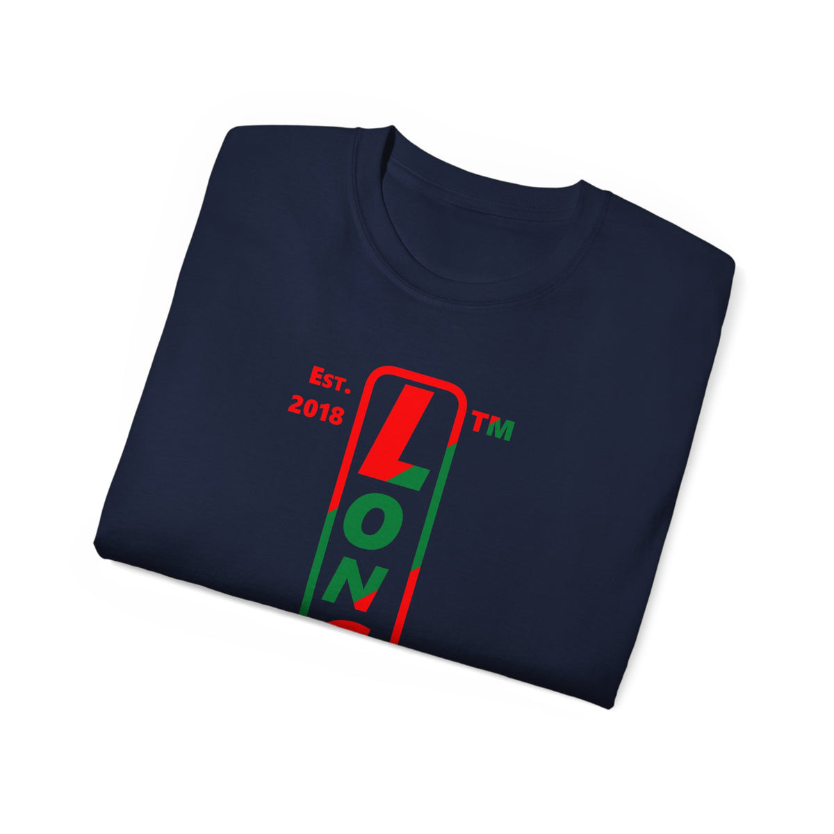 LongD Hyde Park positive upright pixel-weighted 4-striped logo (Xmas colors) cotton tee