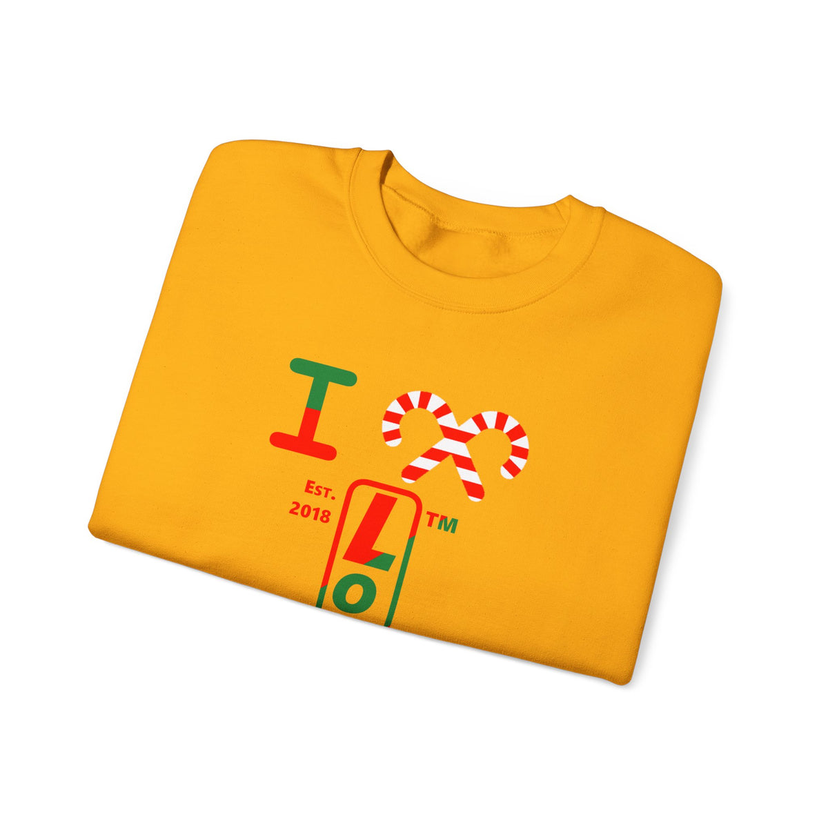 I candy cane LongD Hyde Park positive upright pixel-weighted 4-striped 4-print logo crewneck sweatshirt