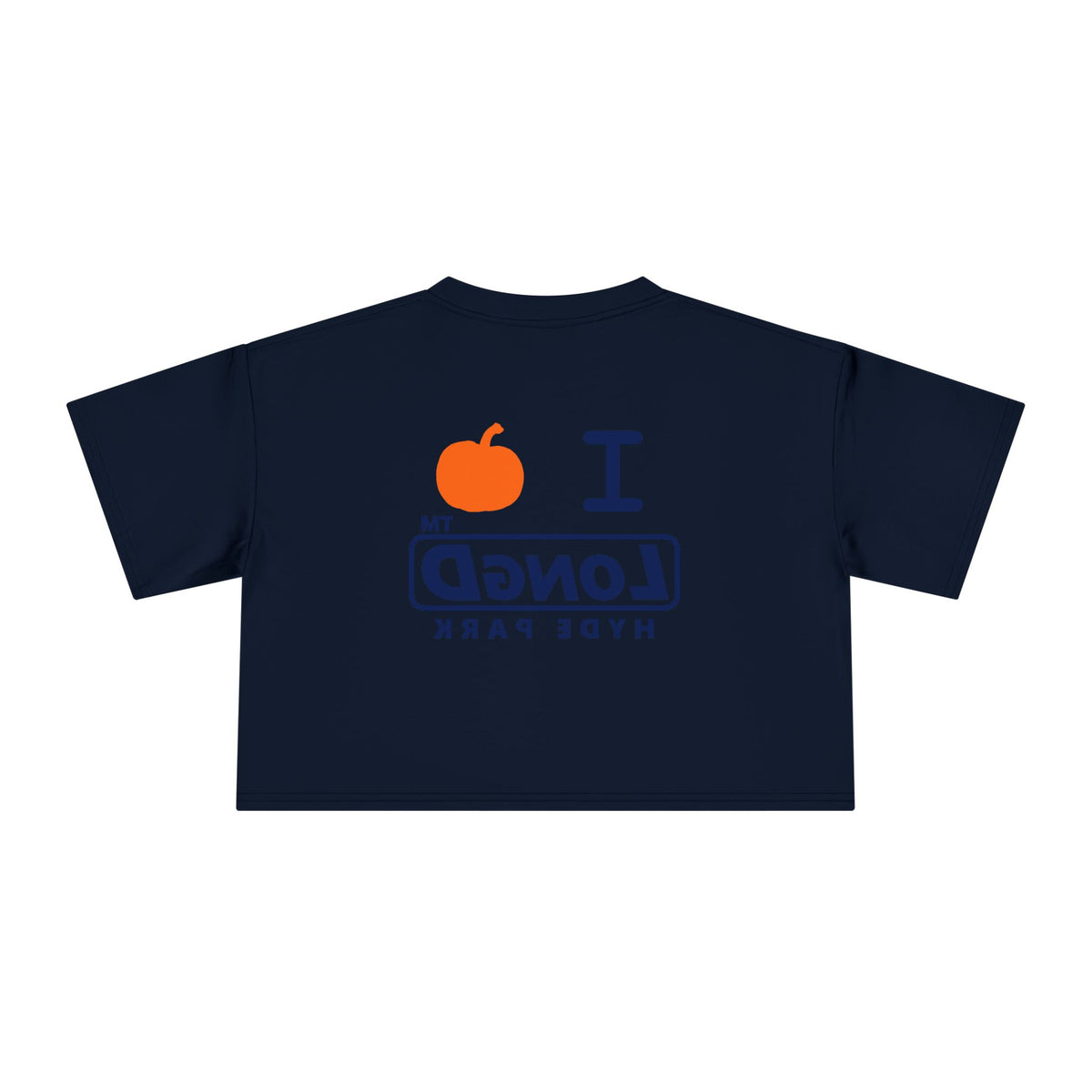 I pumpkin LongD Hyde Park positive basic Navy (002060) front-back logo crop tee