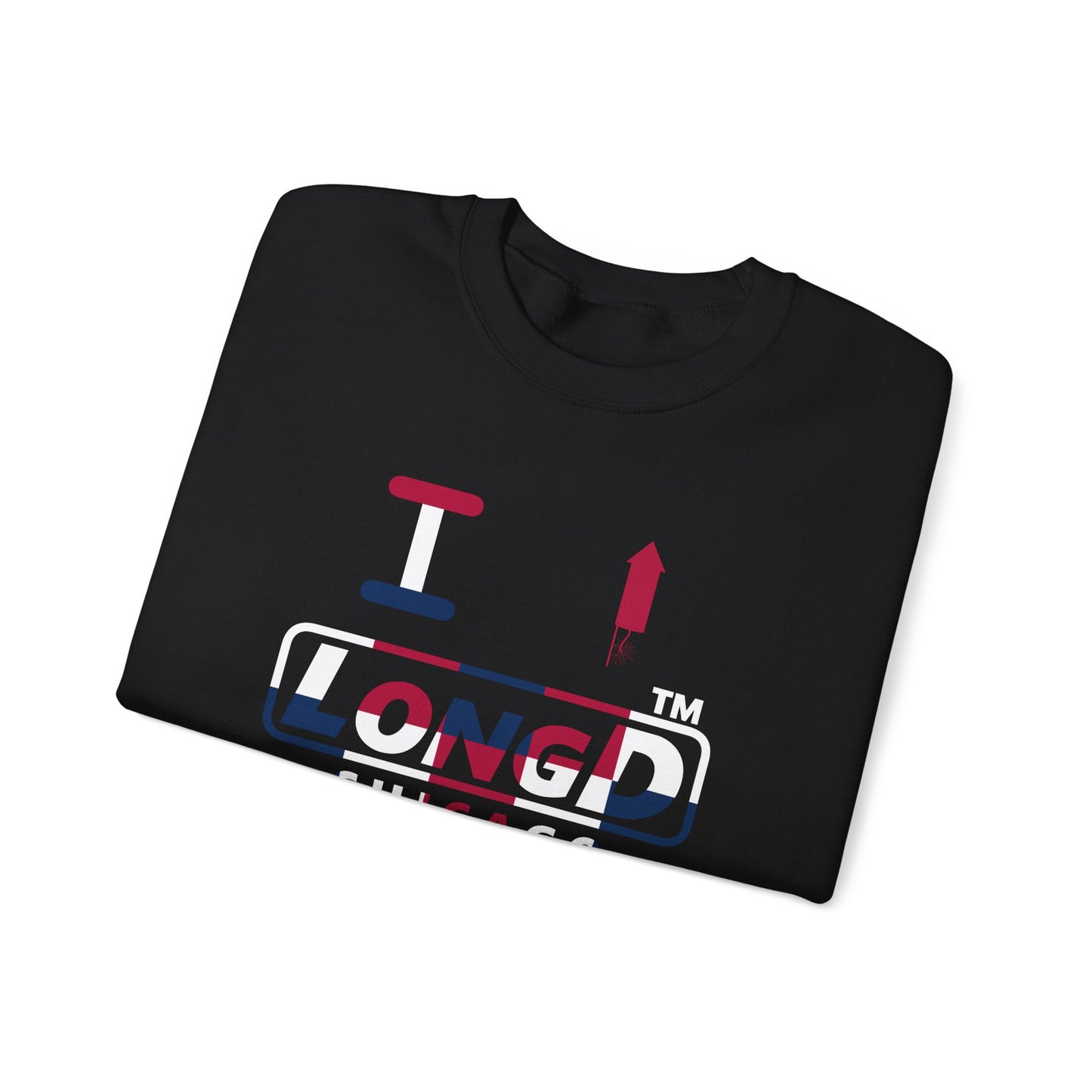 I firecracker LongD positive 2x5 Chicago logo crewneck sweatshirt