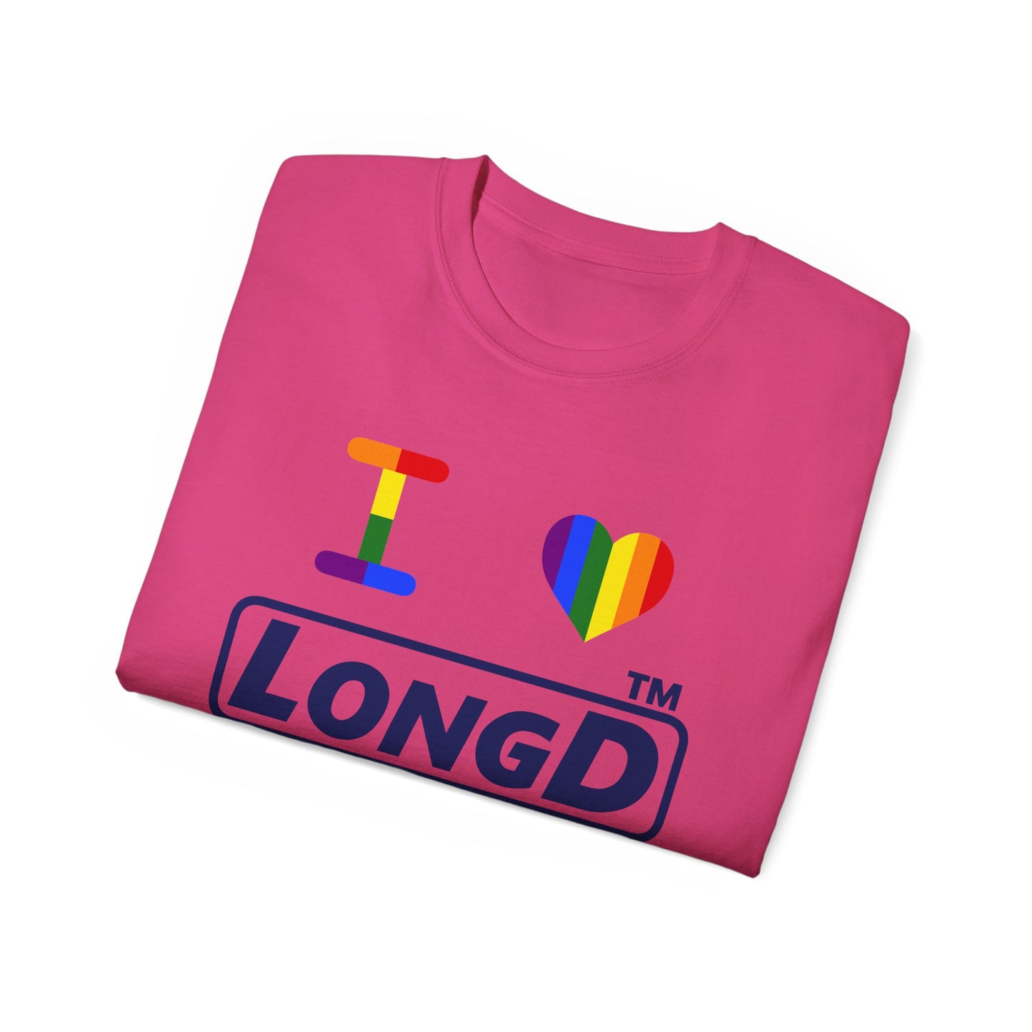 I Luv LongD official Hyde Park logo cotton tee (Pride colors)