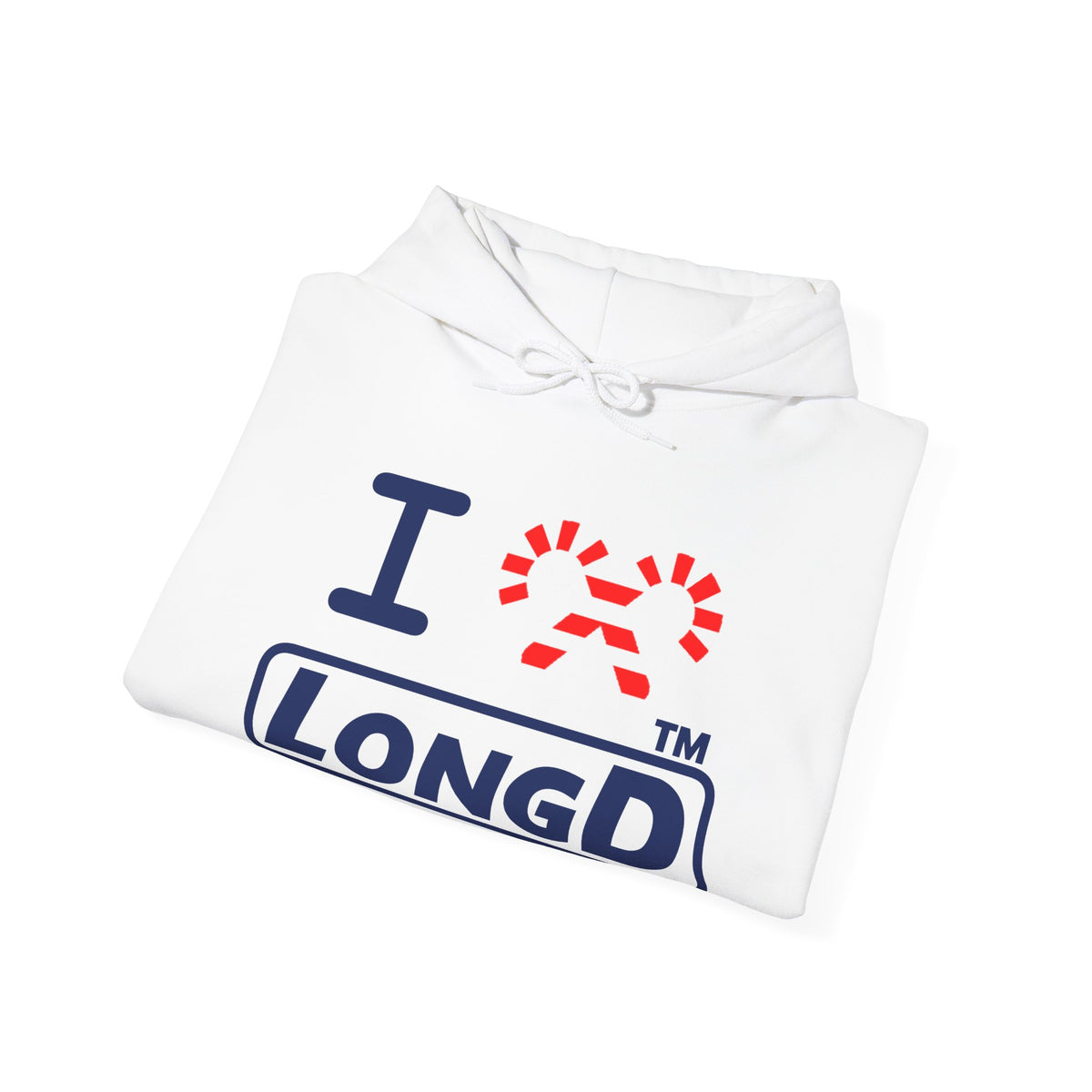 I candy cane LongD Chicago positive official basic navy front-back logo hoodie