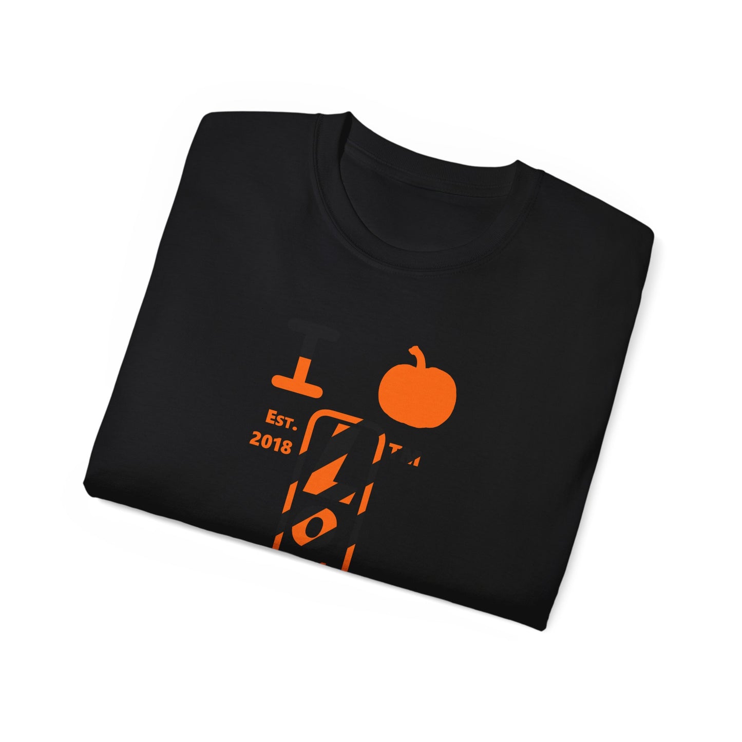 I pumpkin LongD Tag-domain positive upright pixel-weighted 12-striped front-back logo cotton tee
