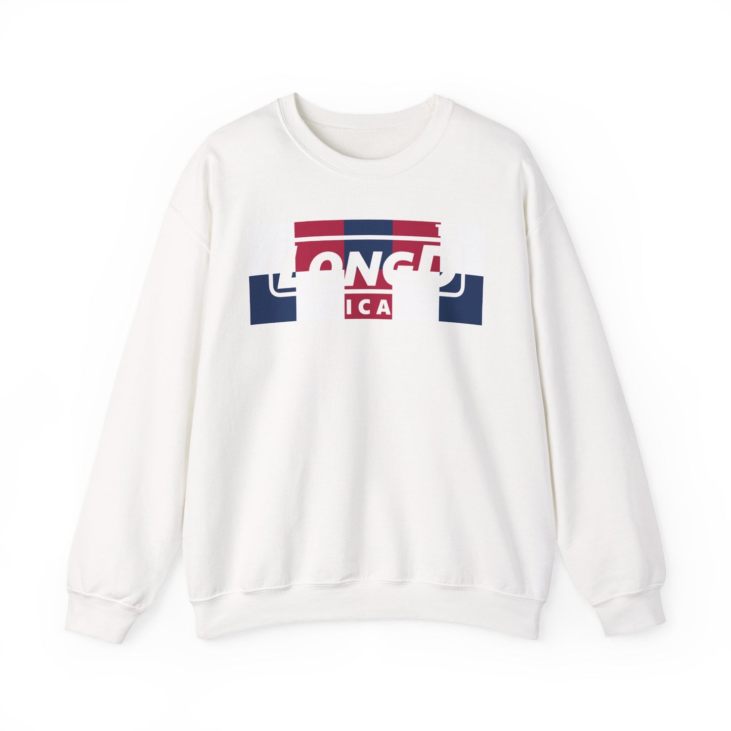 LongD negative 2x5 Chicago logo crewneck sweatshirt (patriotic colors)