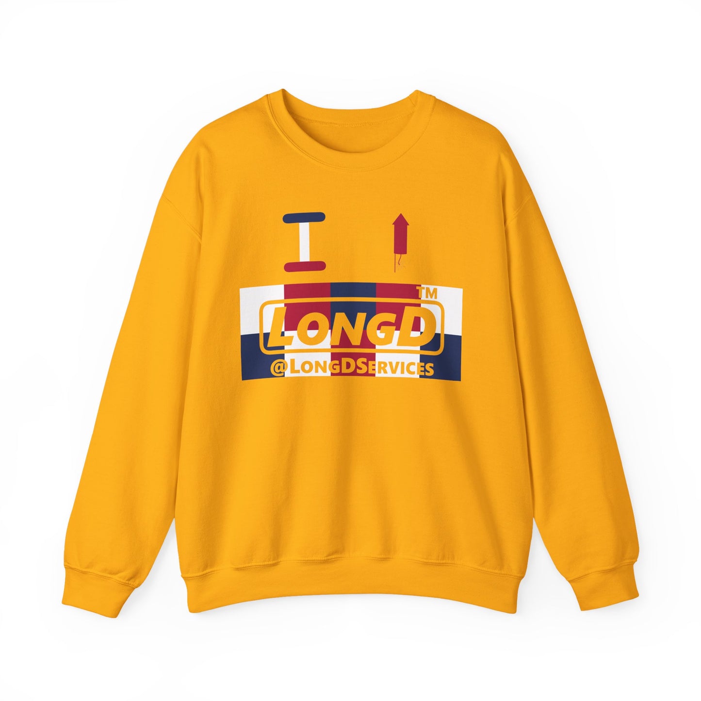 I firecracker LongD negative 2x5 tag logo crewneck sweatshirt