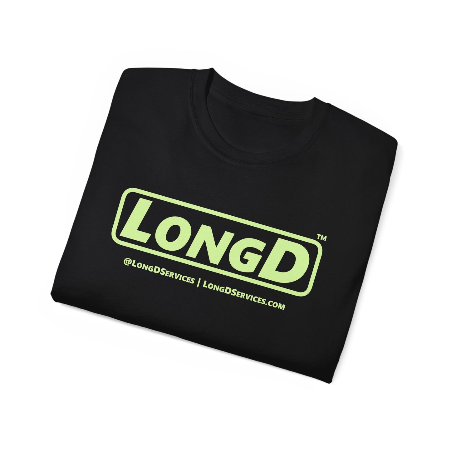 LongD® Logo Cotton Tee (Easter pastel green in positive text)