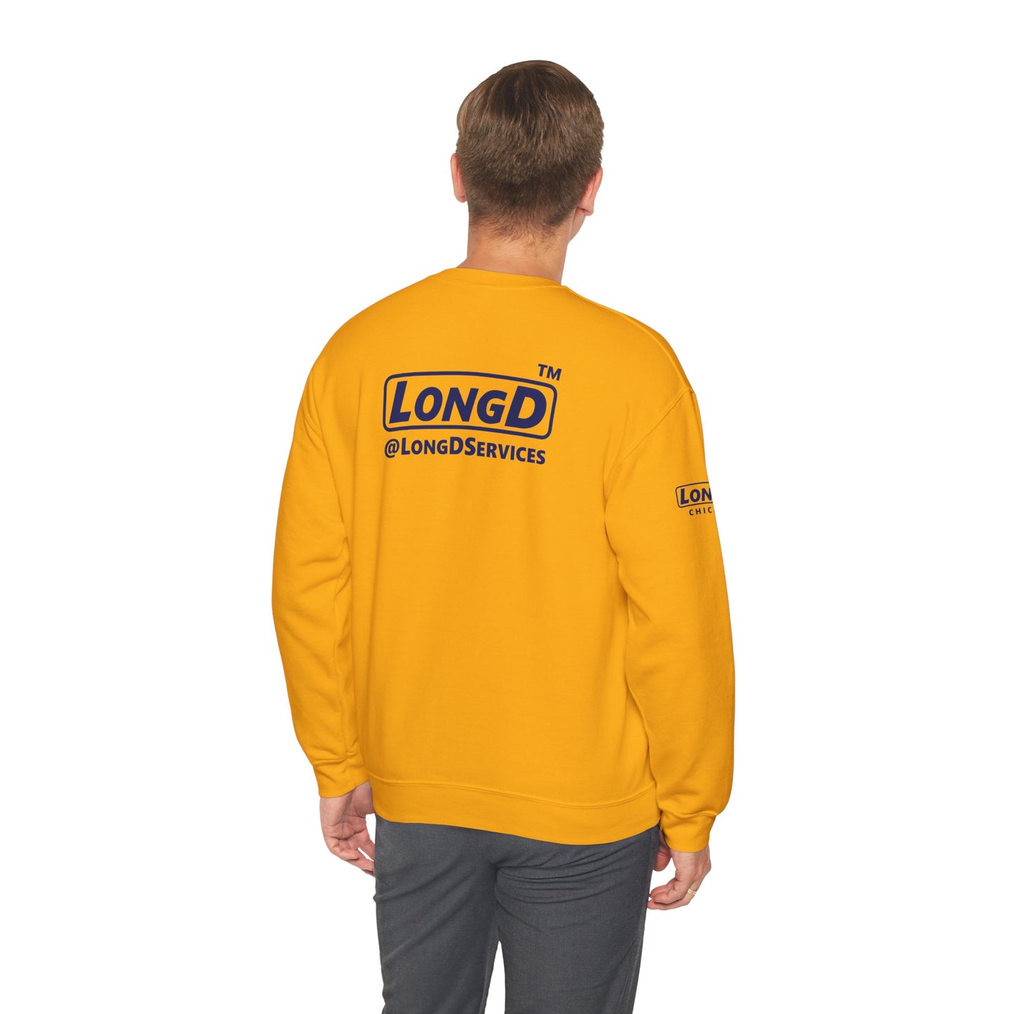 LongD official 4-print Hyde Park logo crewneck sweatshirt