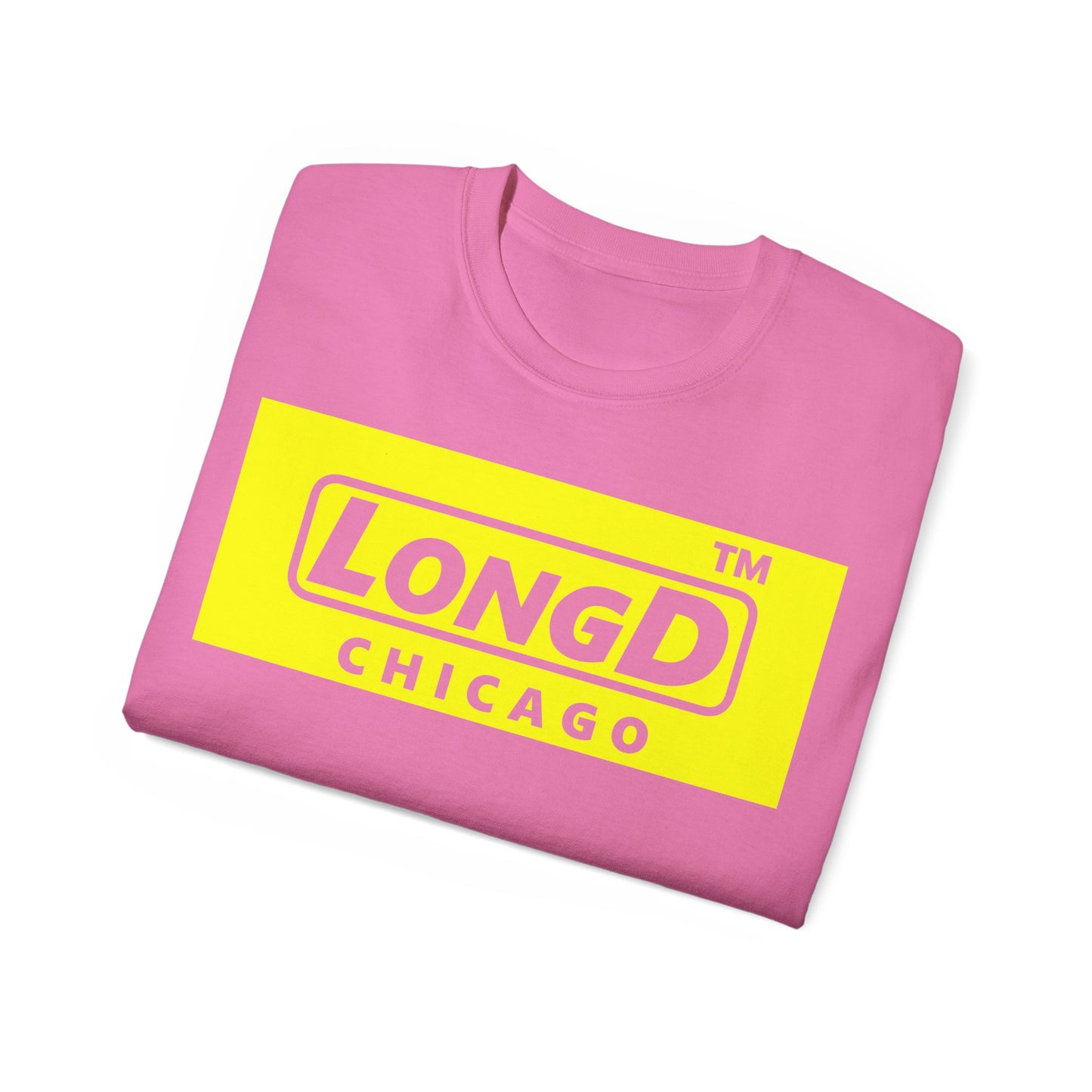 LongD® Logo Cotton Tee negative reverse basic Chicago logo