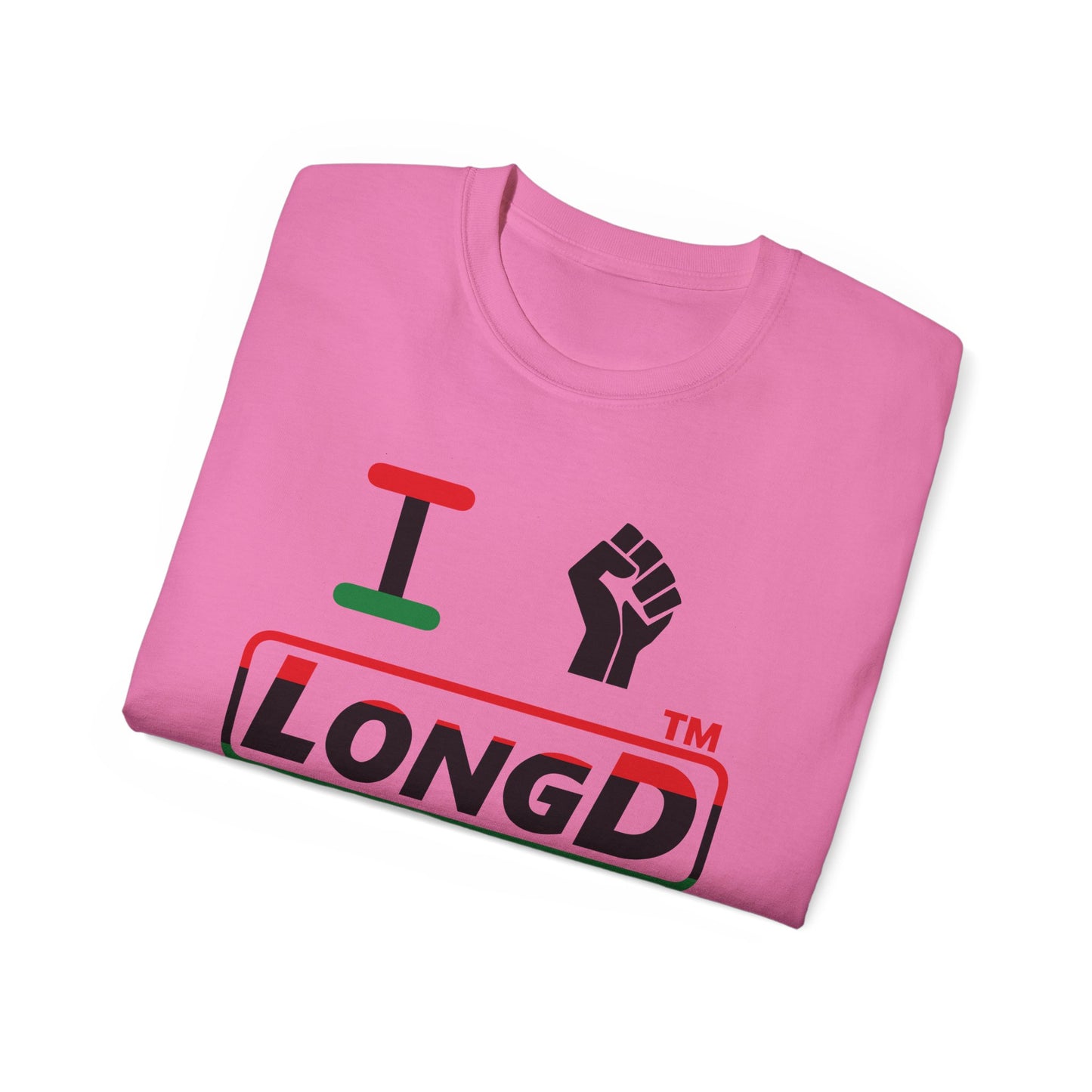 I fist LongD positive horizontal 3-striped Hyde Park logo cotton tee