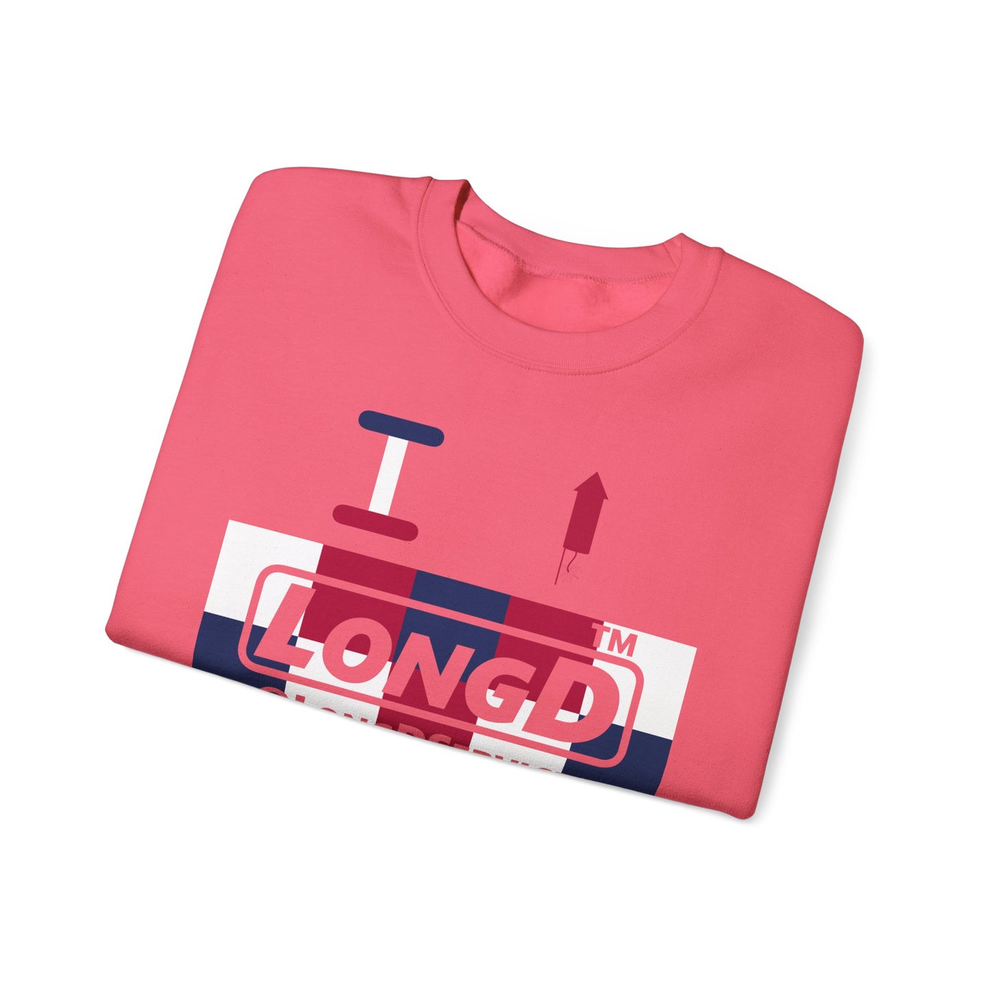 I firecracker LongD negative 2x5 tag logo crewneck sweatshirt