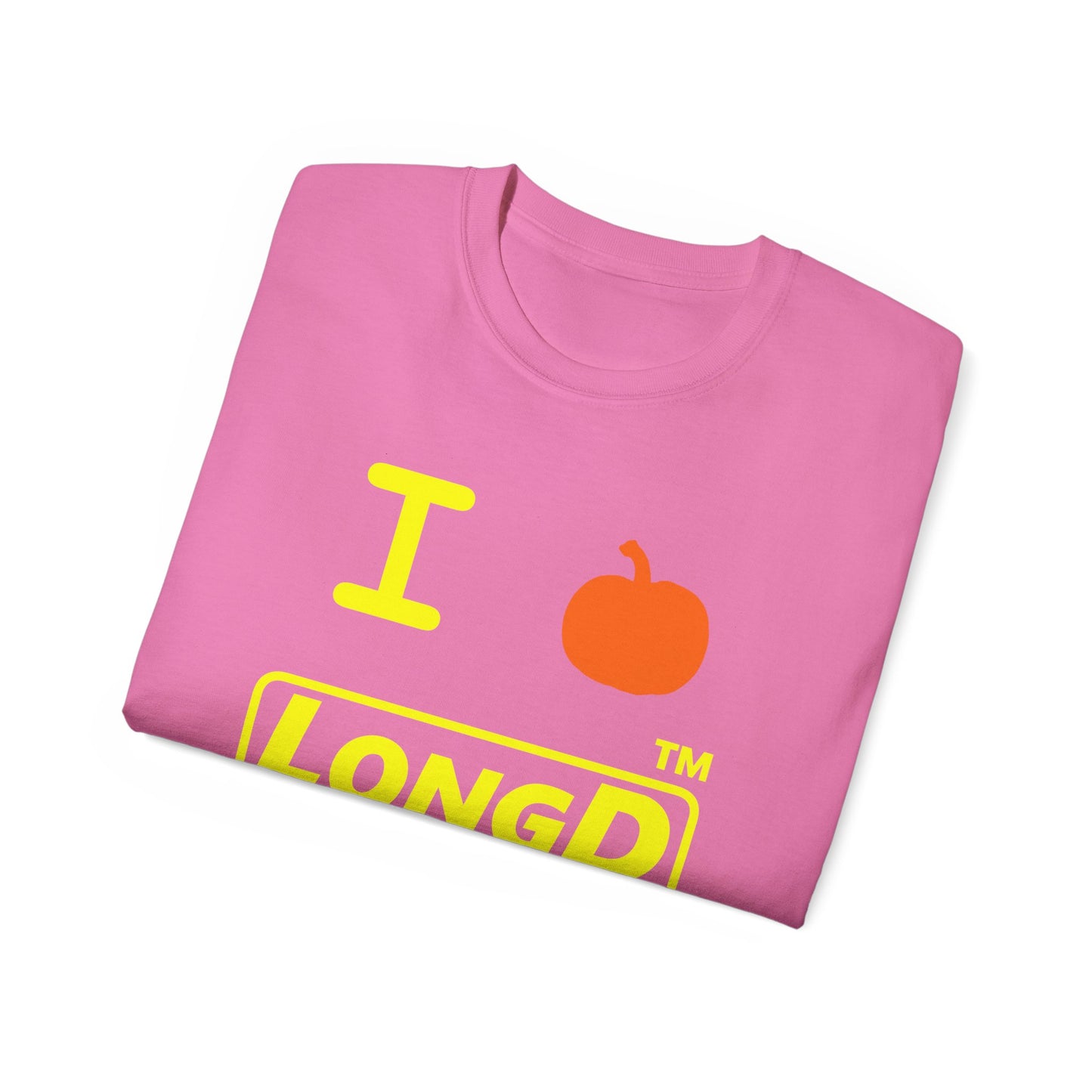 I Pumpkin LongD® Logo Cotton Tee positive yellow basic Chicago logo