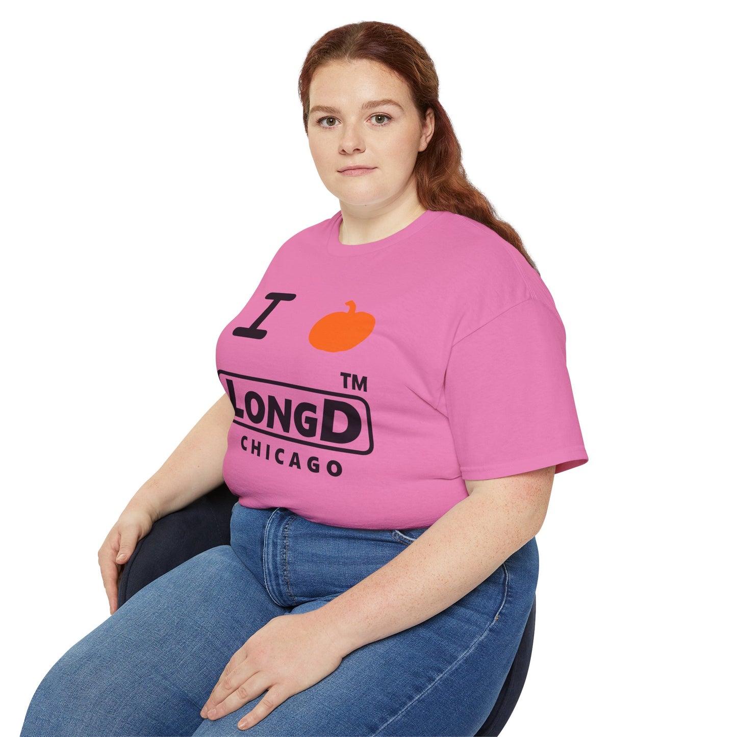 I Pumpkin LongD® Logo Cotton Tee positive black basic Chicago logo