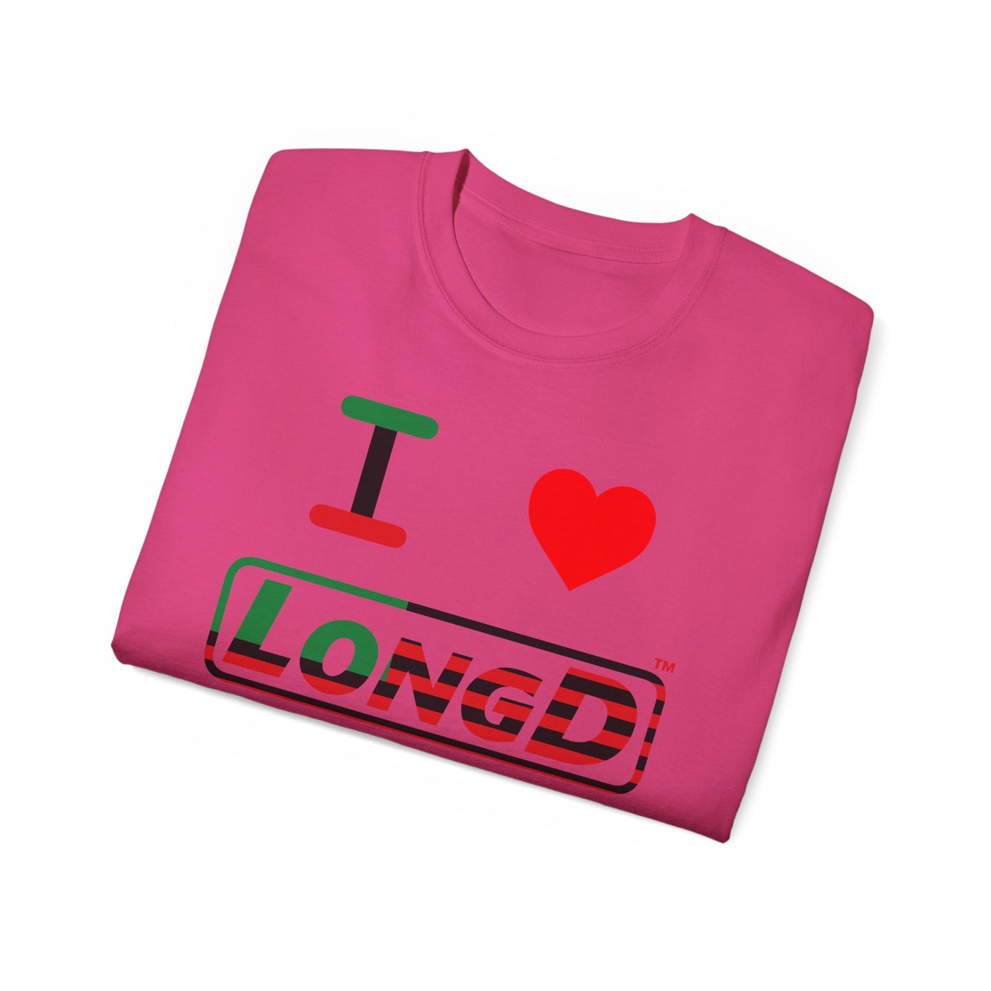 I Luv LongD® Logo Cotton Tee Juneteenth positive flag
