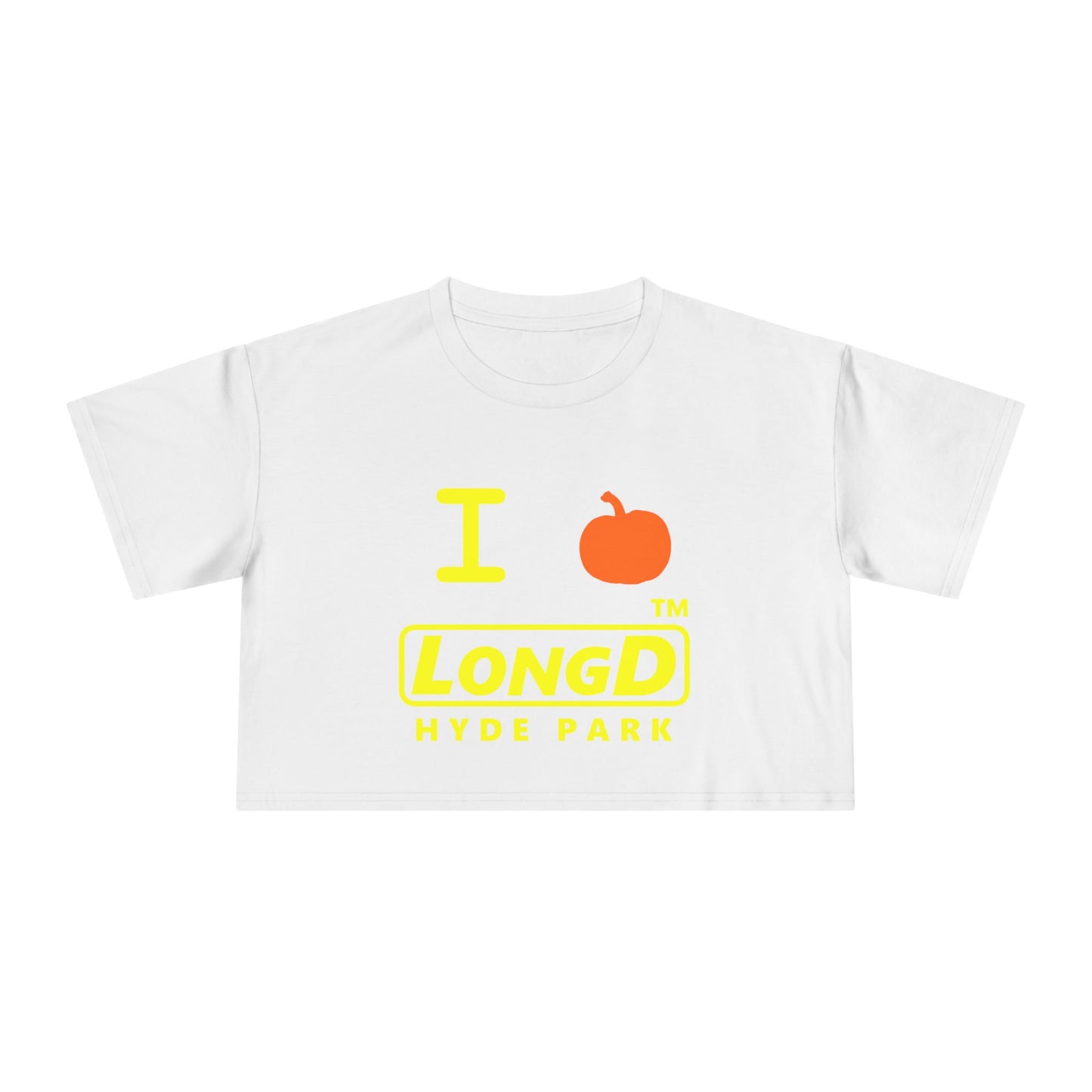 I Pumpkin LongD Logo Crop Tee yellow basic Hyde Park logo