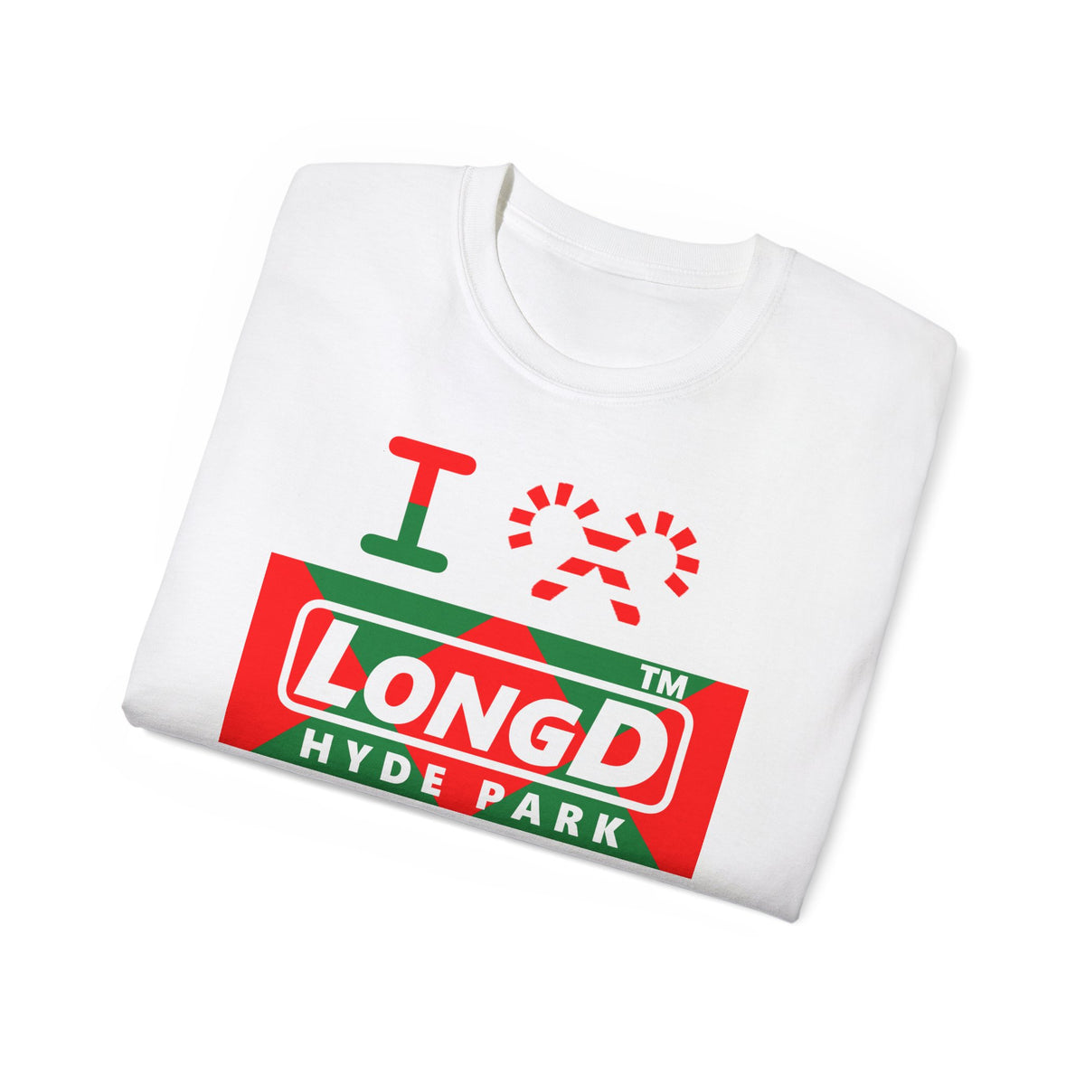 I candy cane LongD Hyde Park negative big argyle logo cotton tee