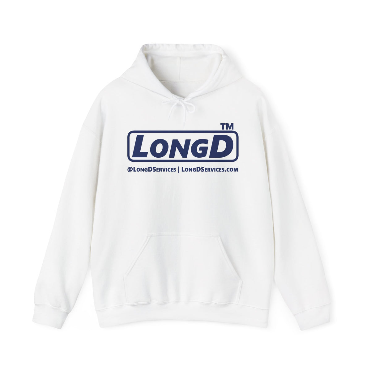 LongD Tag-domain positive official basic logo hoodie