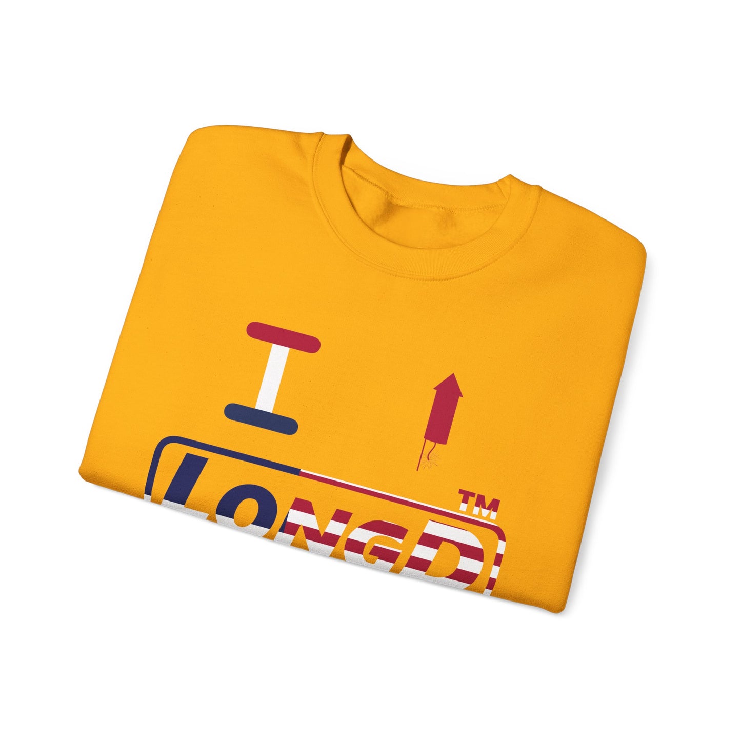 I firecracker LongD positive flag Chicago logo crewneck sweatshirt