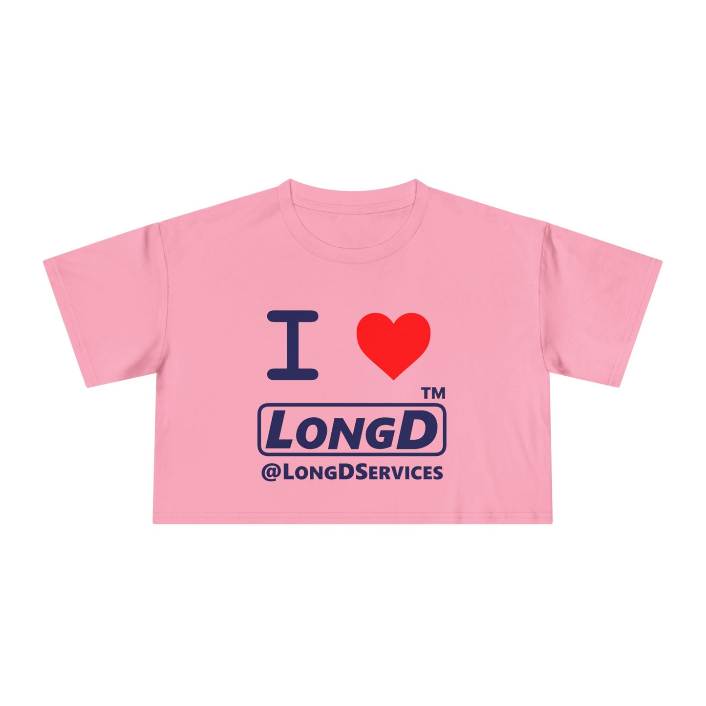 I Luv LongD Logo (tag only positive official) Women's Crop Tee