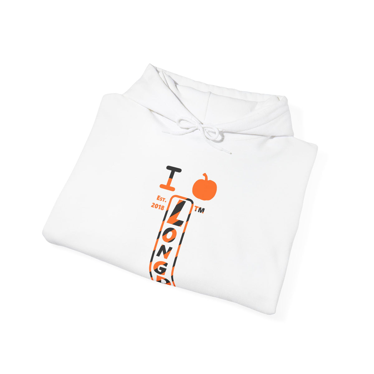 I pumpkin LongD Chicago positive upright pixel-weighted 12-striped logo hoodie