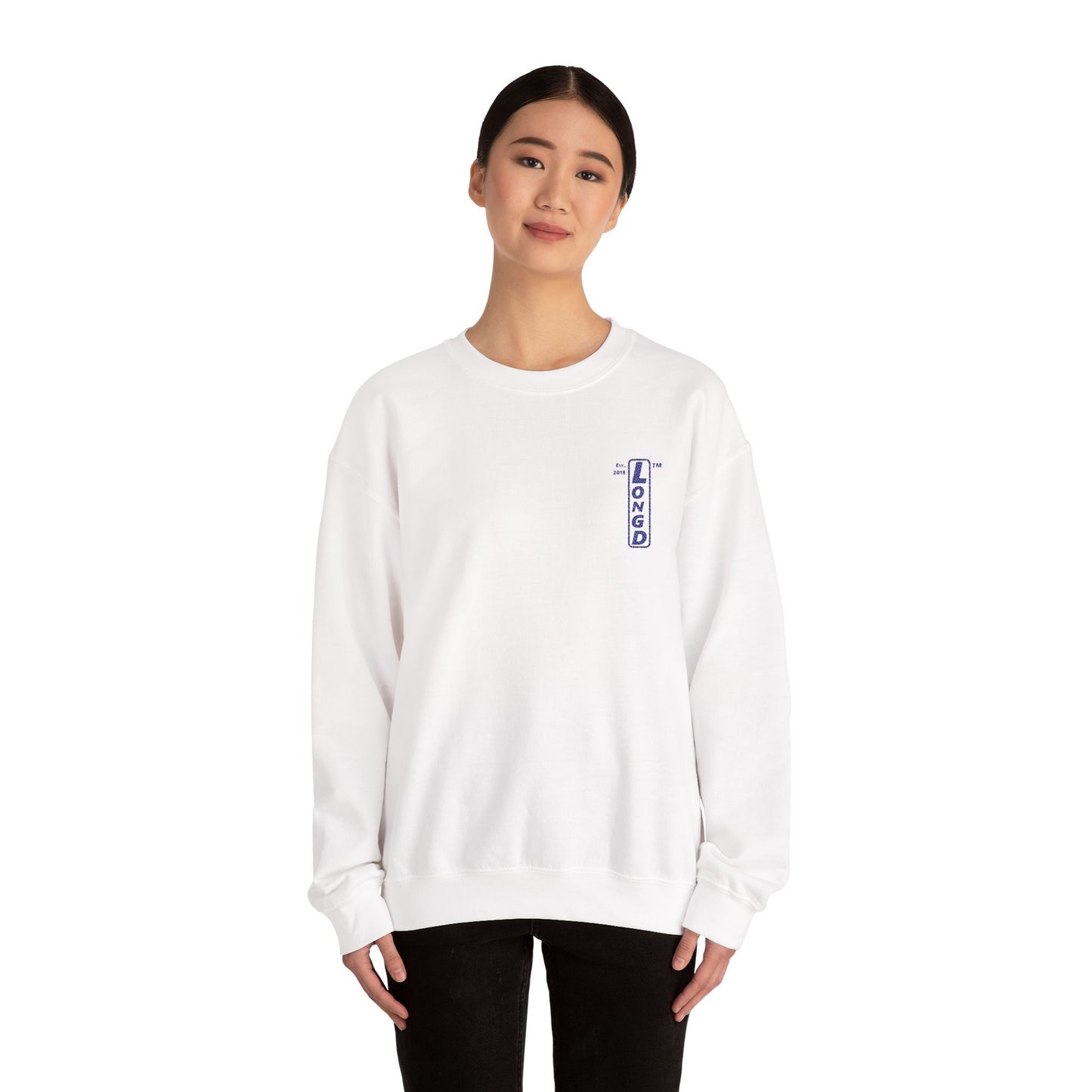 Embroidered Unisex Heavy Blend™ Crewneck Sweatshirt official basic logo upright