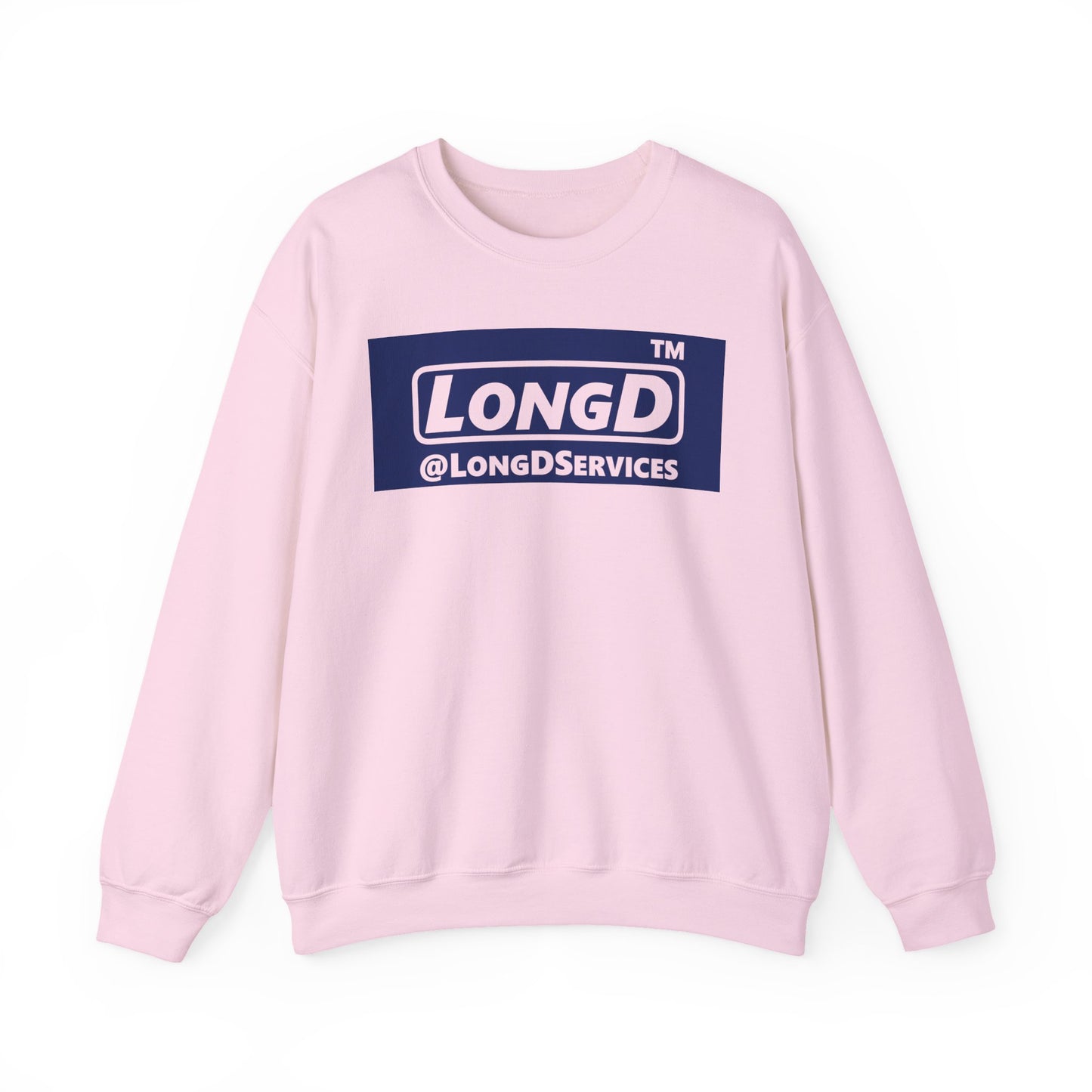 LongD negative official Tag logo crewneck sweatshirt