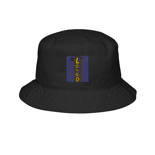 Embroidered alternate upright logo bucket hat