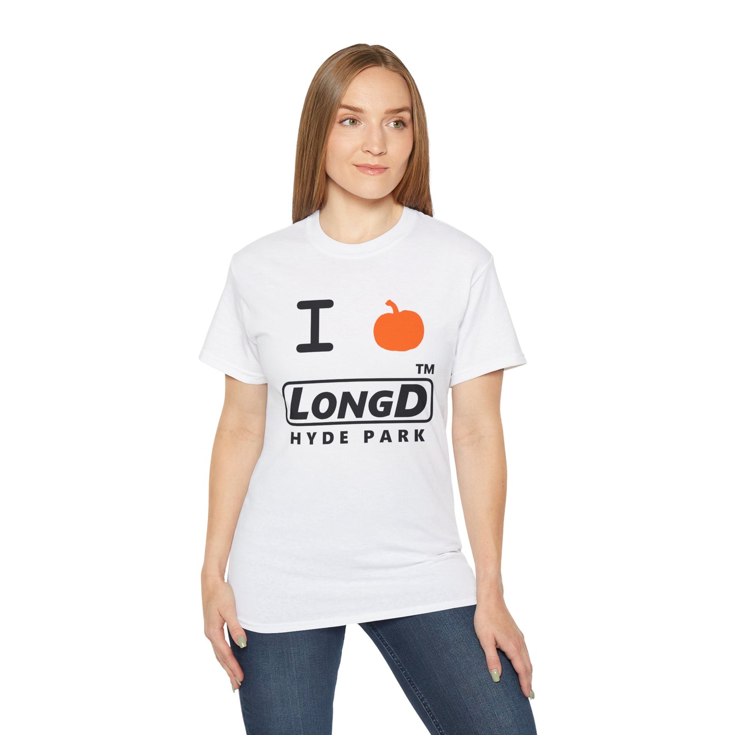 I Pumpkin LongD® Logo Cotton Tee positive black basic Hyde Park logo