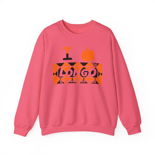 I pumpkin LongD Tag negative argyle logo crewneck sweatshirt